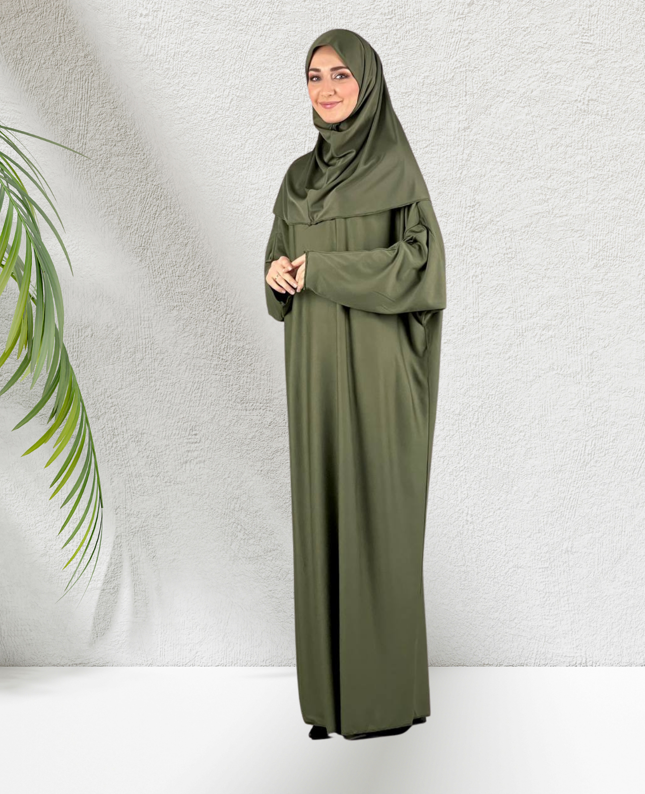 Gebetskleidung für Frauen mit Hijab, muslimische Outfits, lange Robe, Abaya, türkische islamische Kleider, Dubai, Kaftan mit Rosenkranz