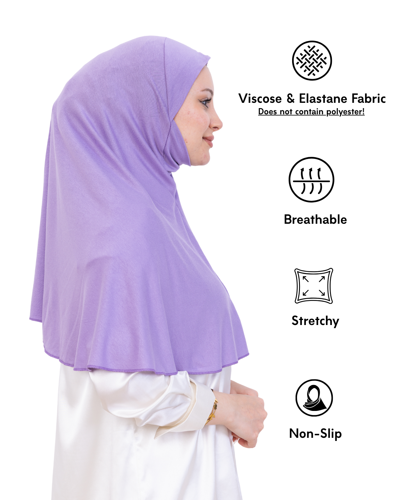 Instant Hijab With Niqab - Light Blue