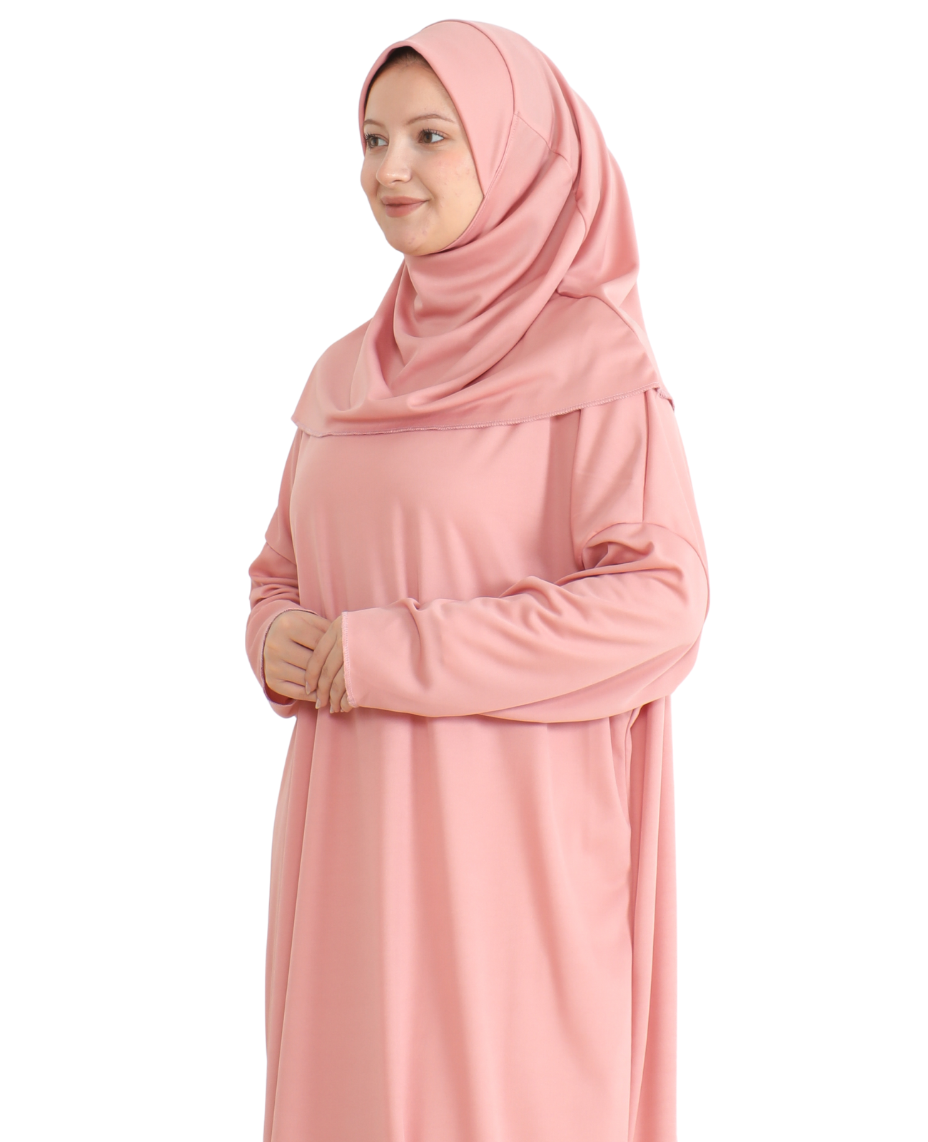 Gebetskleidung für Frauen mit Hijab, muslimische Outfits, lange Robe, Abaya, türkische islamische Kleider, Dubai, Kaftan mit Rosenkranz