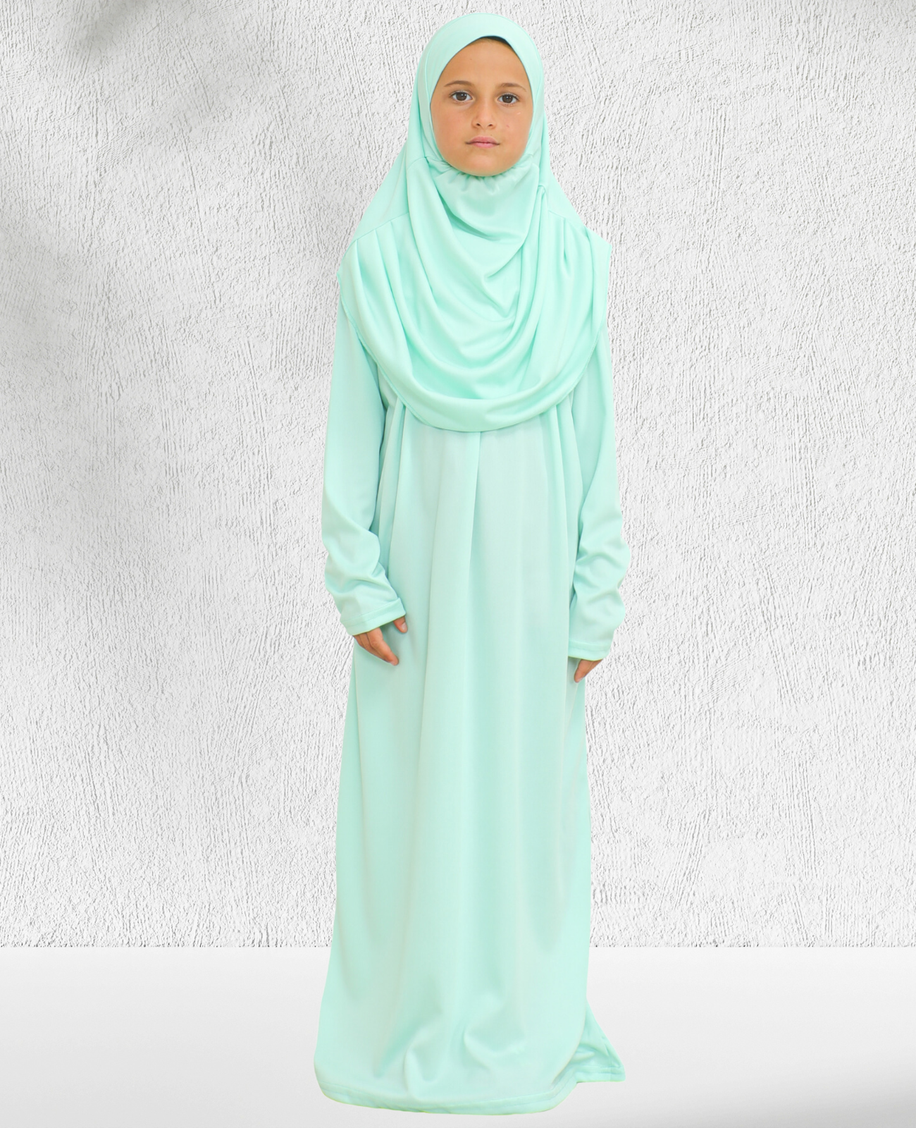 Dress For Girls With Hijab - Mint Mint / Standard Dress For Girls With Hijab - Mint Mint / Standard
