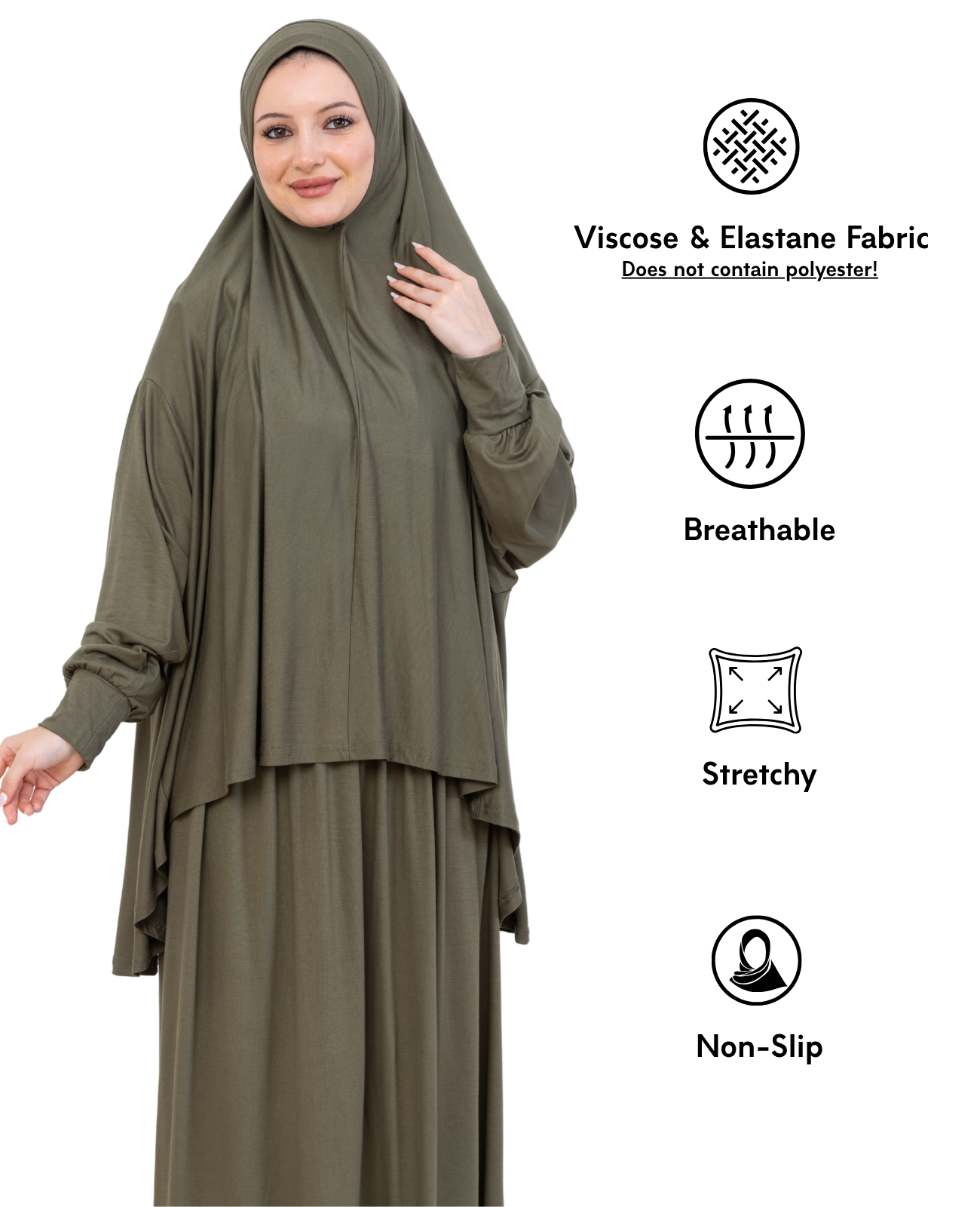 Two Piece Prayer Dress Set Viscose