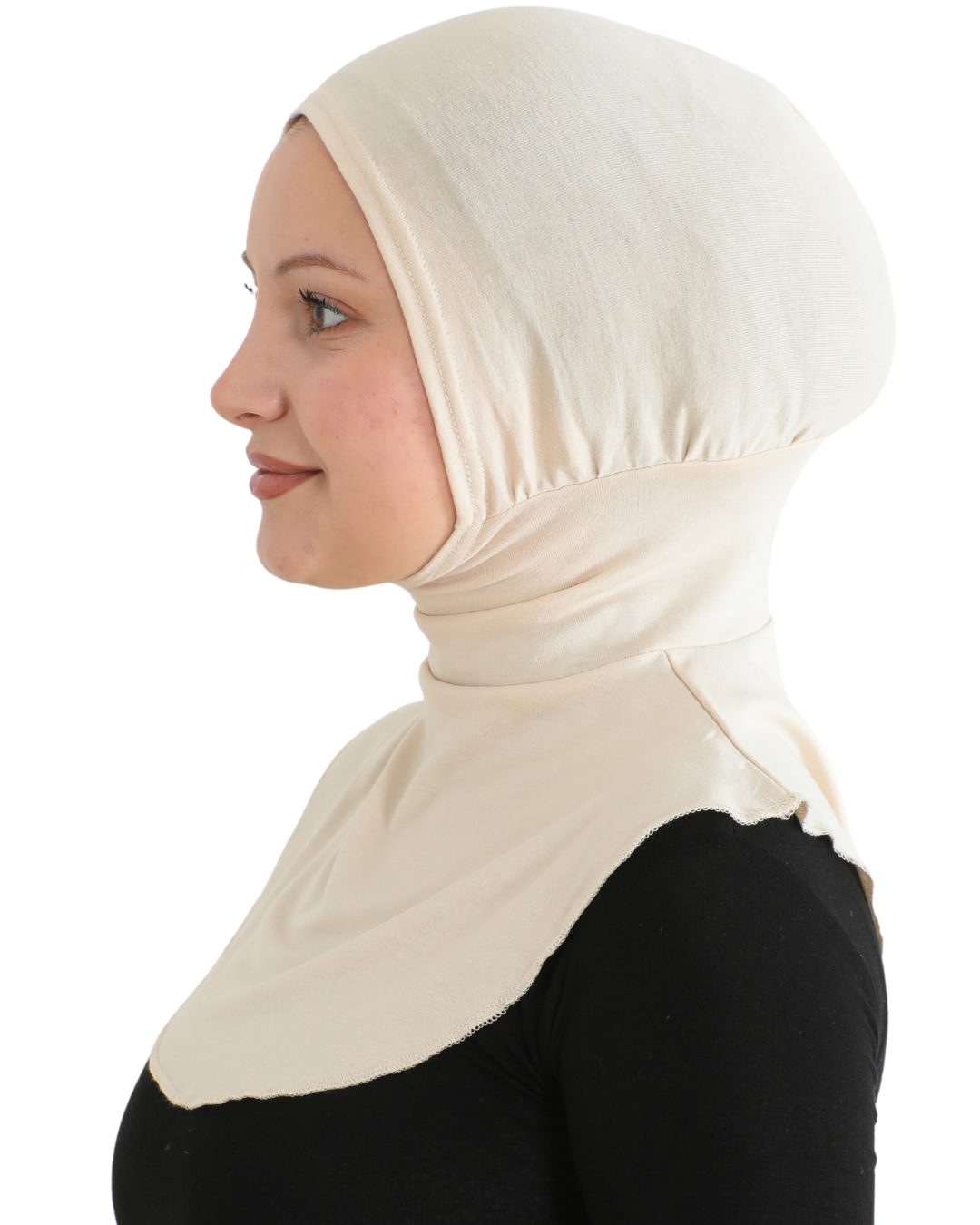 Sport Hijab With Neck Collar - Black