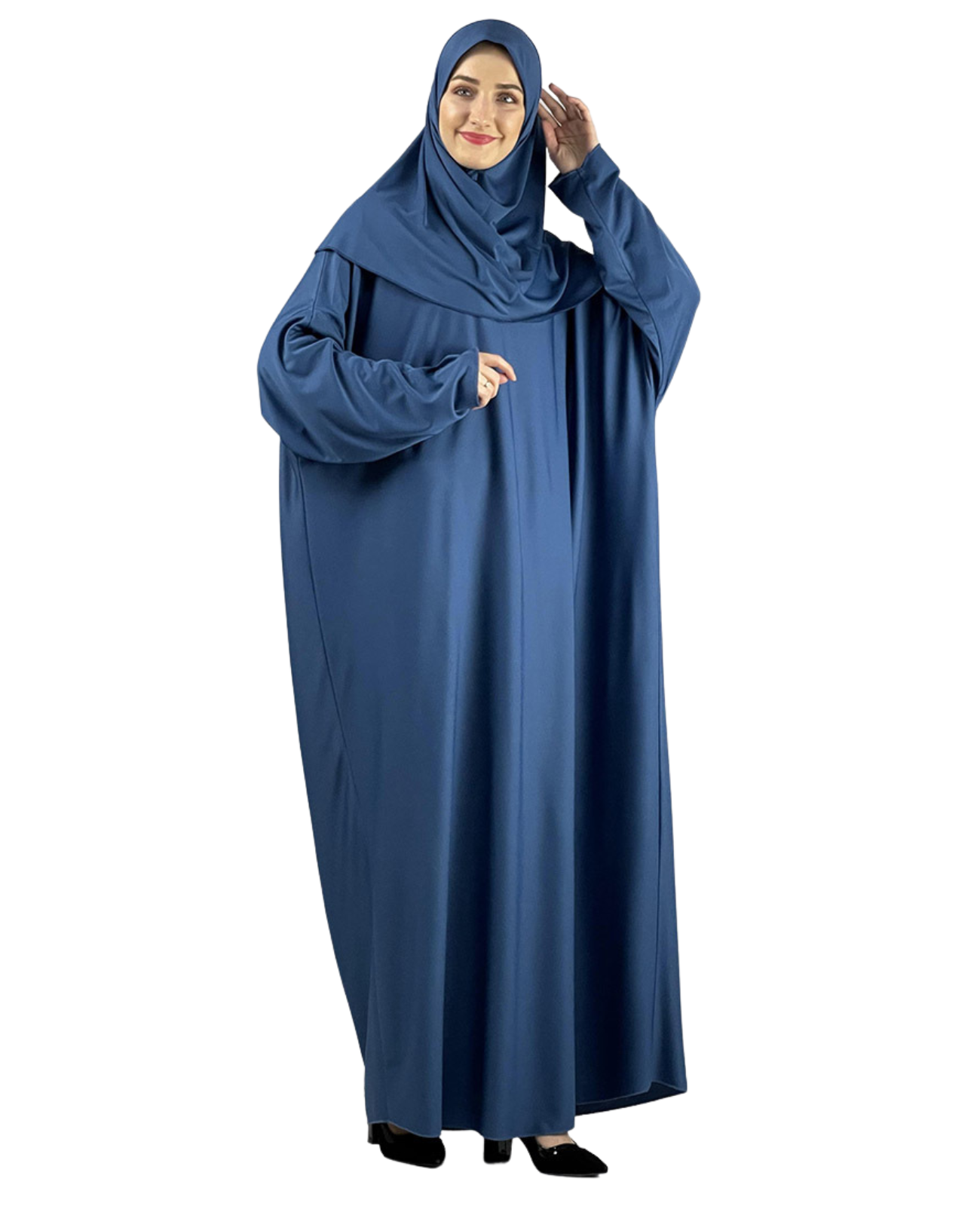 Gebetskleidung für Frauen mit Hijab, muslimische Outfits, lange Robe, Abaya, türkische islamische Kleider, Dubai, Kaftan mit Rosenkranz