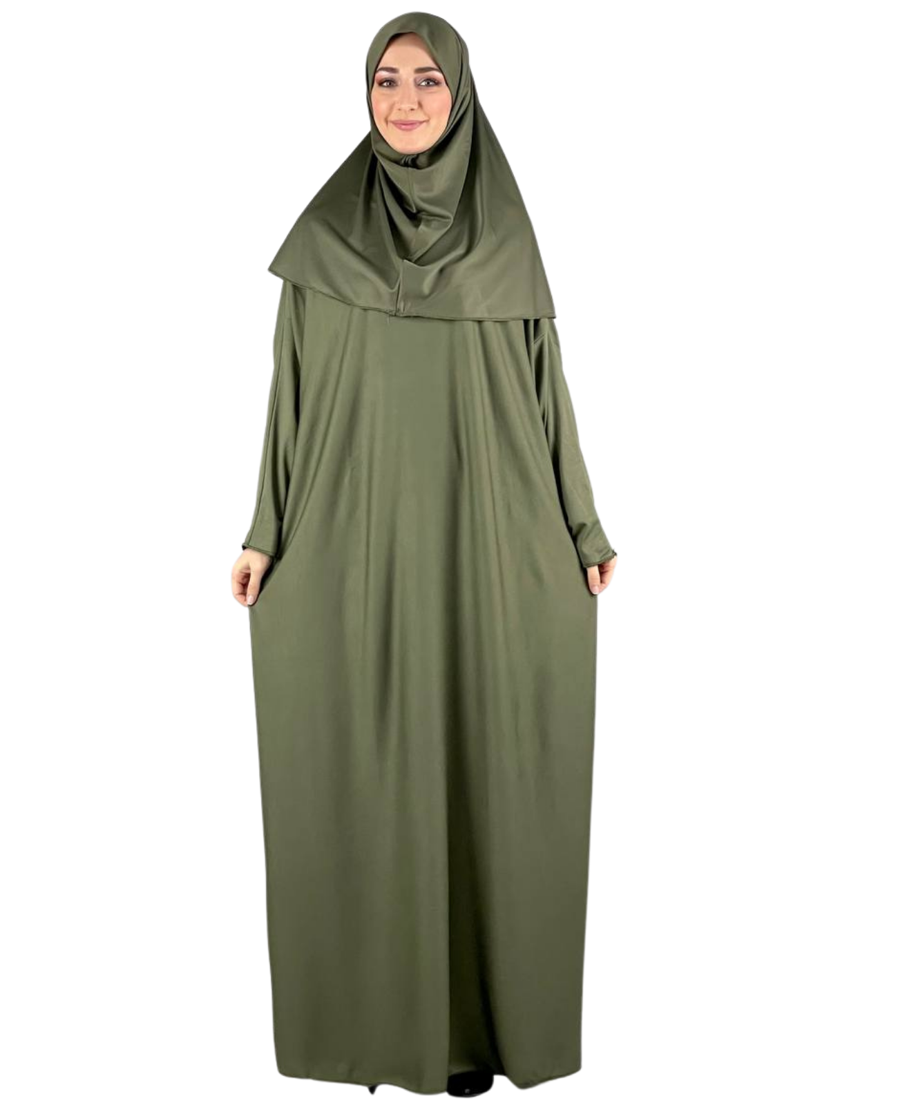 Gebetskleidung für Frauen mit Hijab, muslimische Outfits, lange Robe, Abaya, türkische islamische Kleider, Dubai, Kaftan mit Rosenkranz