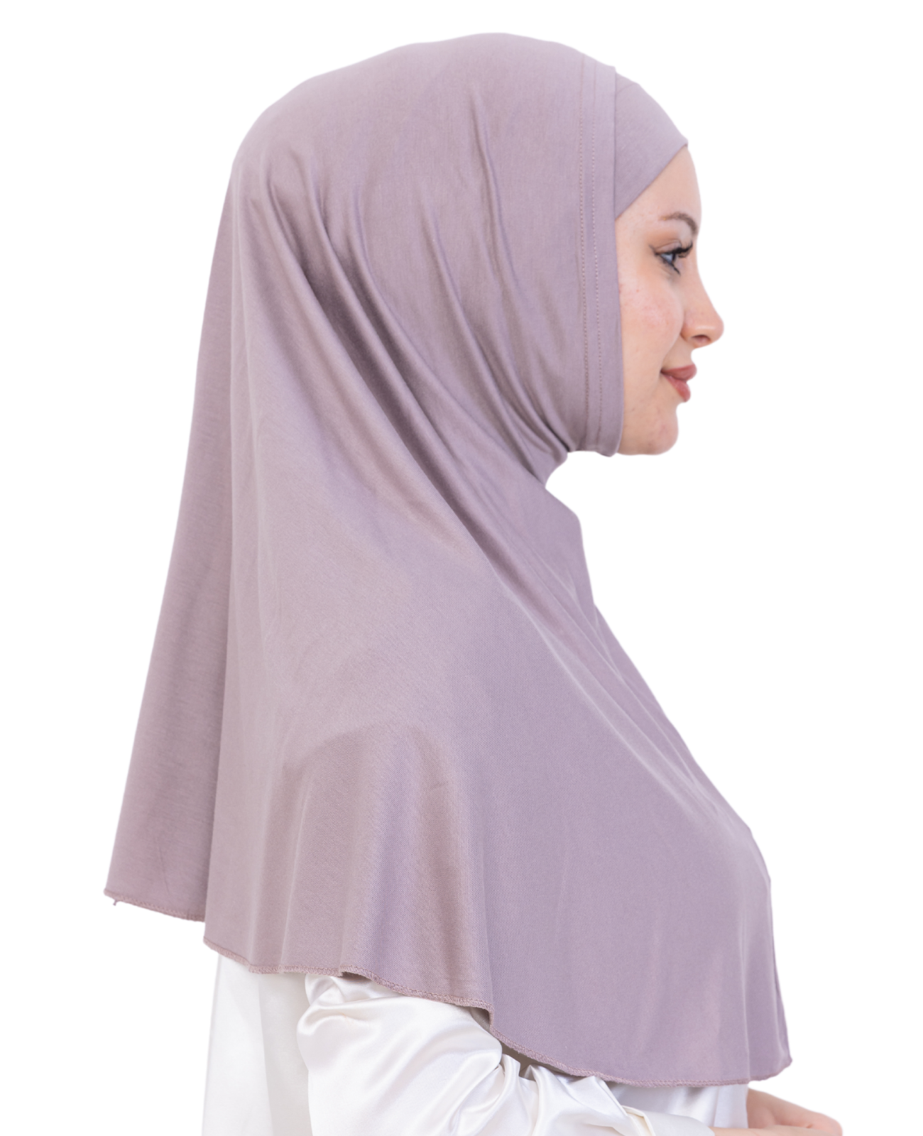 Instant Hijab With Cap Non Pleated - Light Mink
