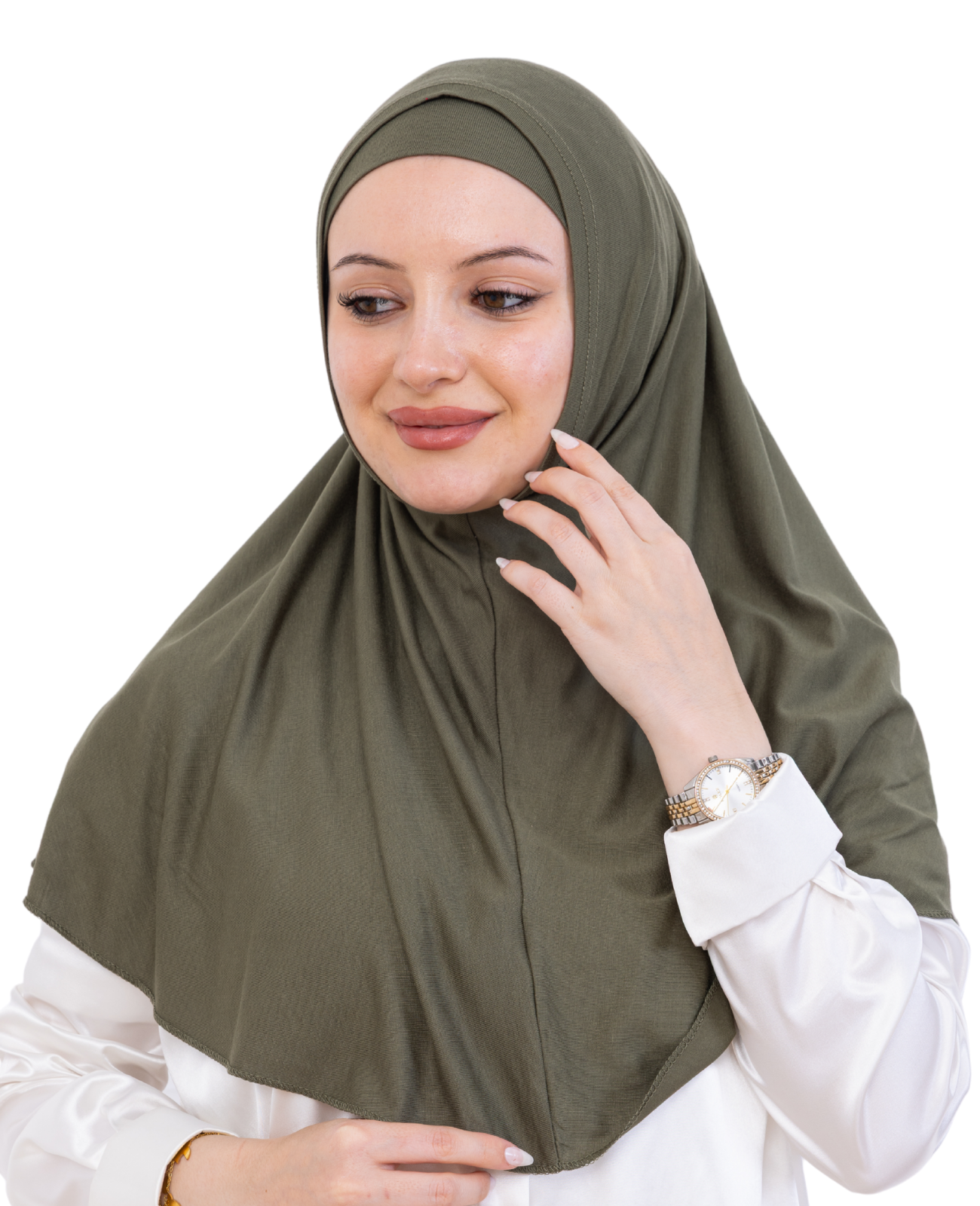 Instant Hijab With Cap Non Pleated - Black