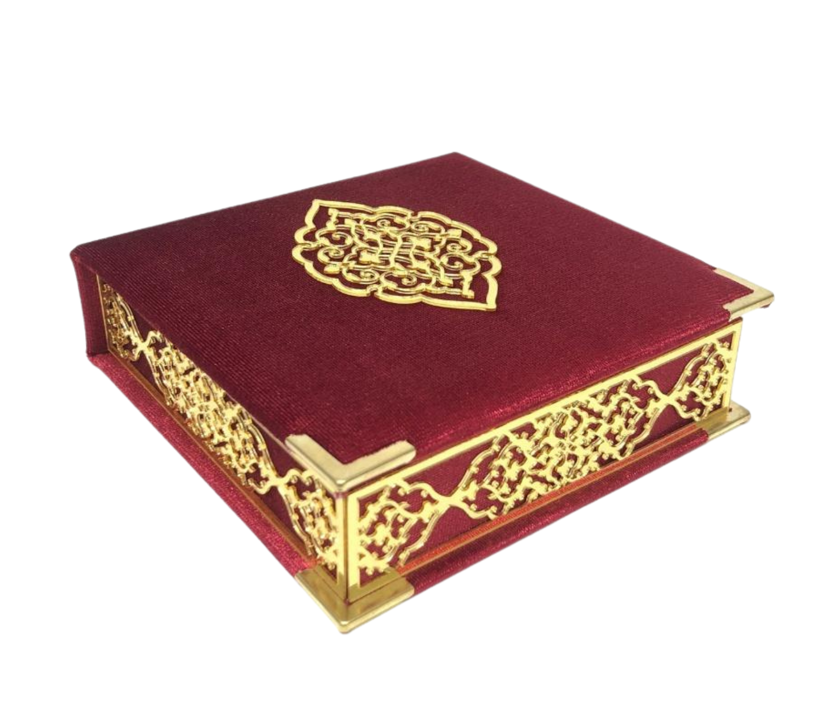 Velvet Covered Quran & Tasbih Box - Black