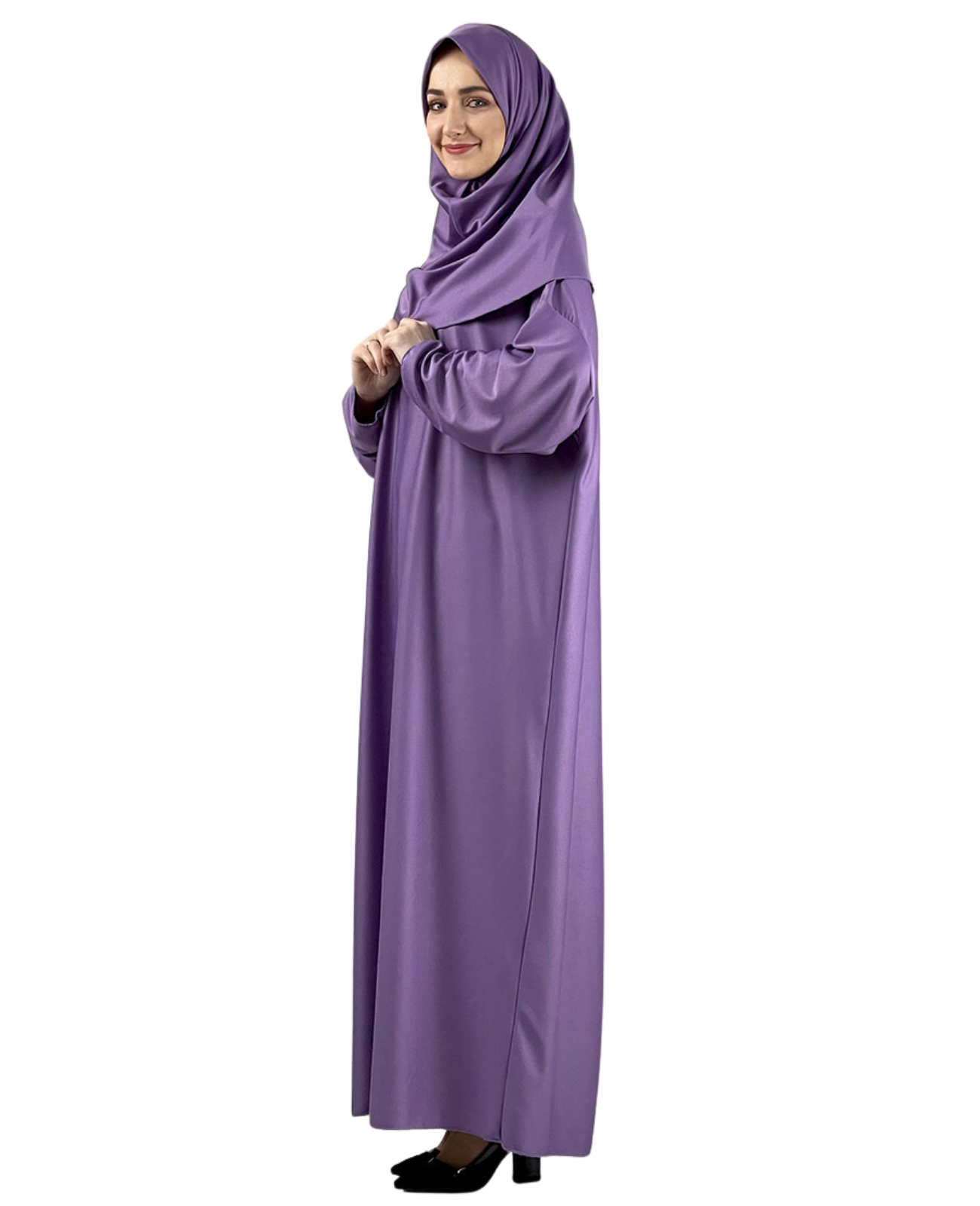 Gebetskleidung für Frauen mit Hijab, muslimische Outfits, lange Robe, Abaya, türkische islamische Kleider, Dubai, Kaftan mit Rosenkranz