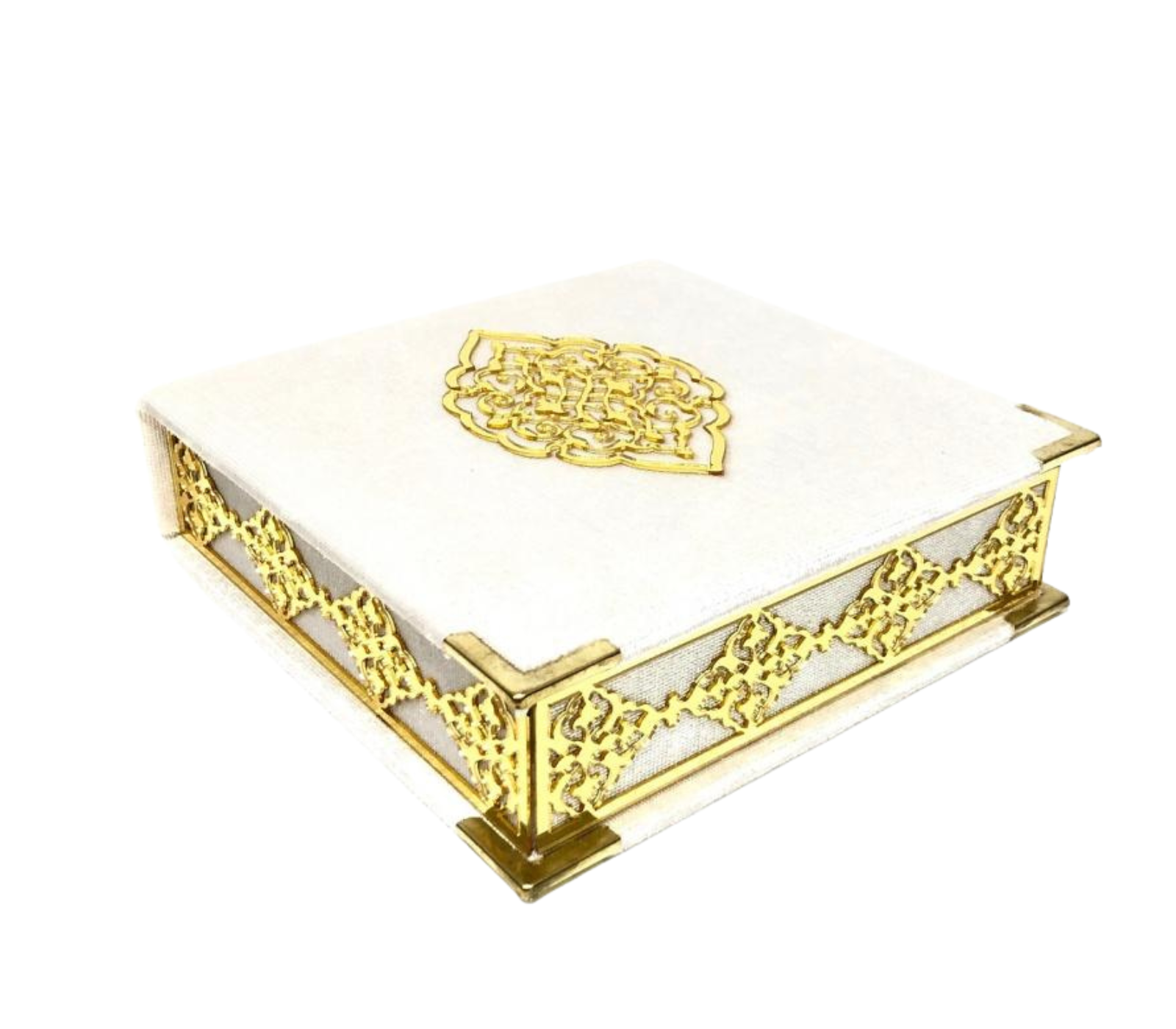 Velvet Covered Quran & Tasbih Box - Black