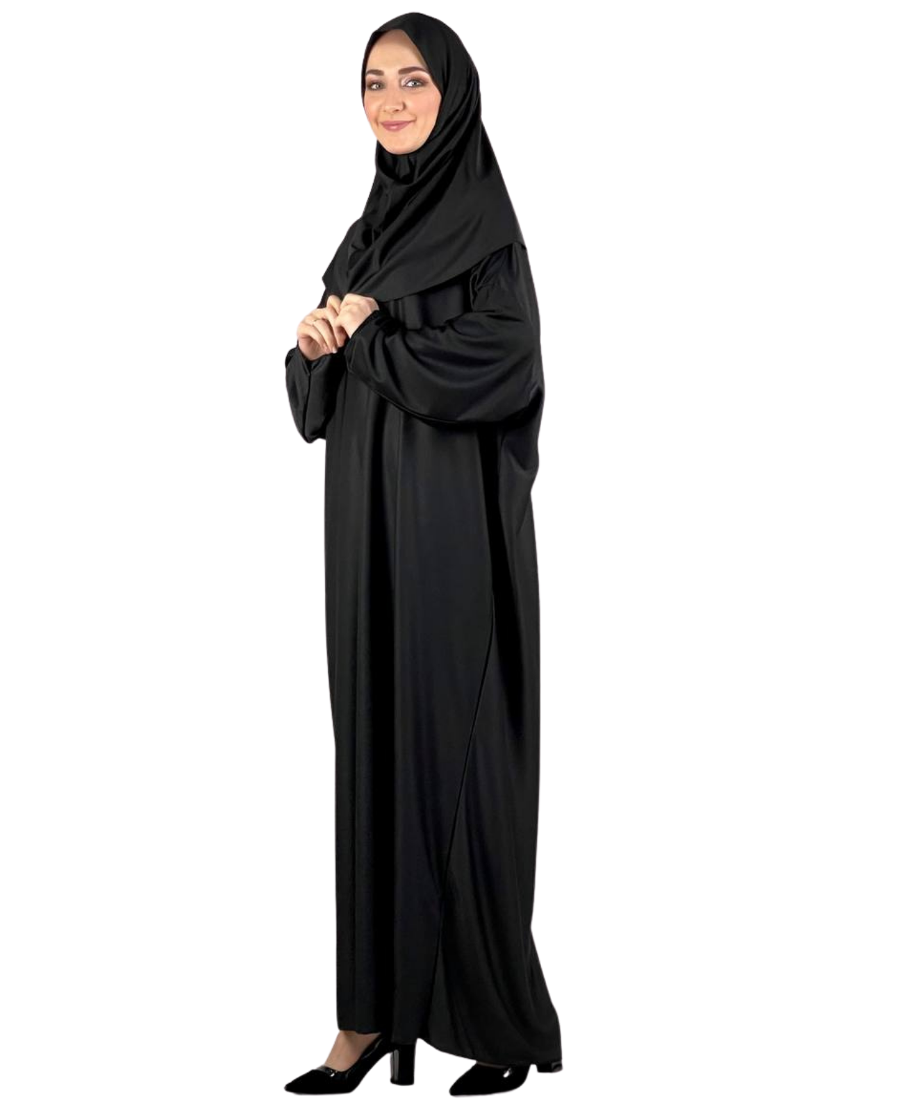 Gebetskleidung für Frauen mit Hijab, muslimische Outfits, lange Robe, Abaya, türkische islamische Kleider, Dubai, Kaftan mit Rosenkranz