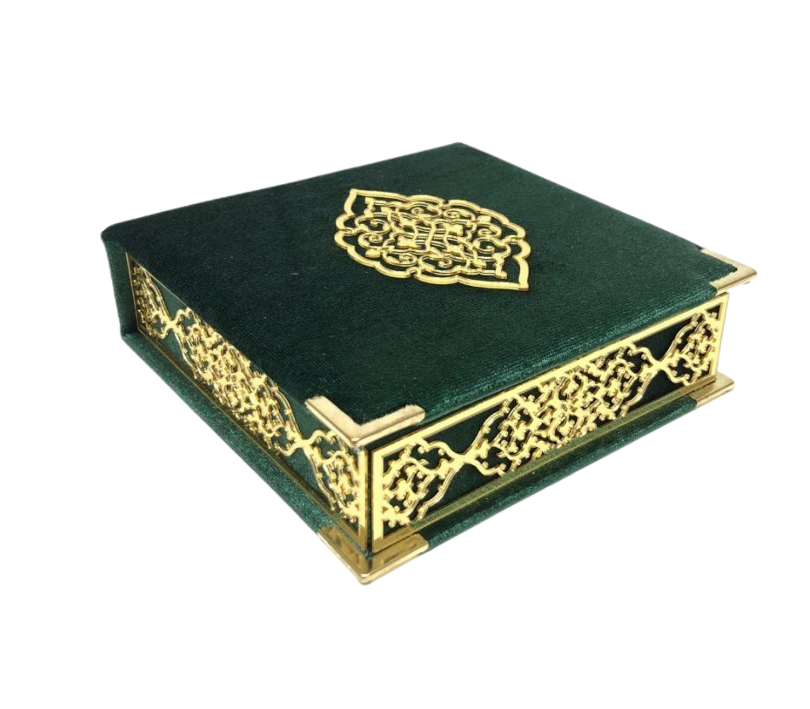 Velvet Covered Quran & Tasbih Box - Black