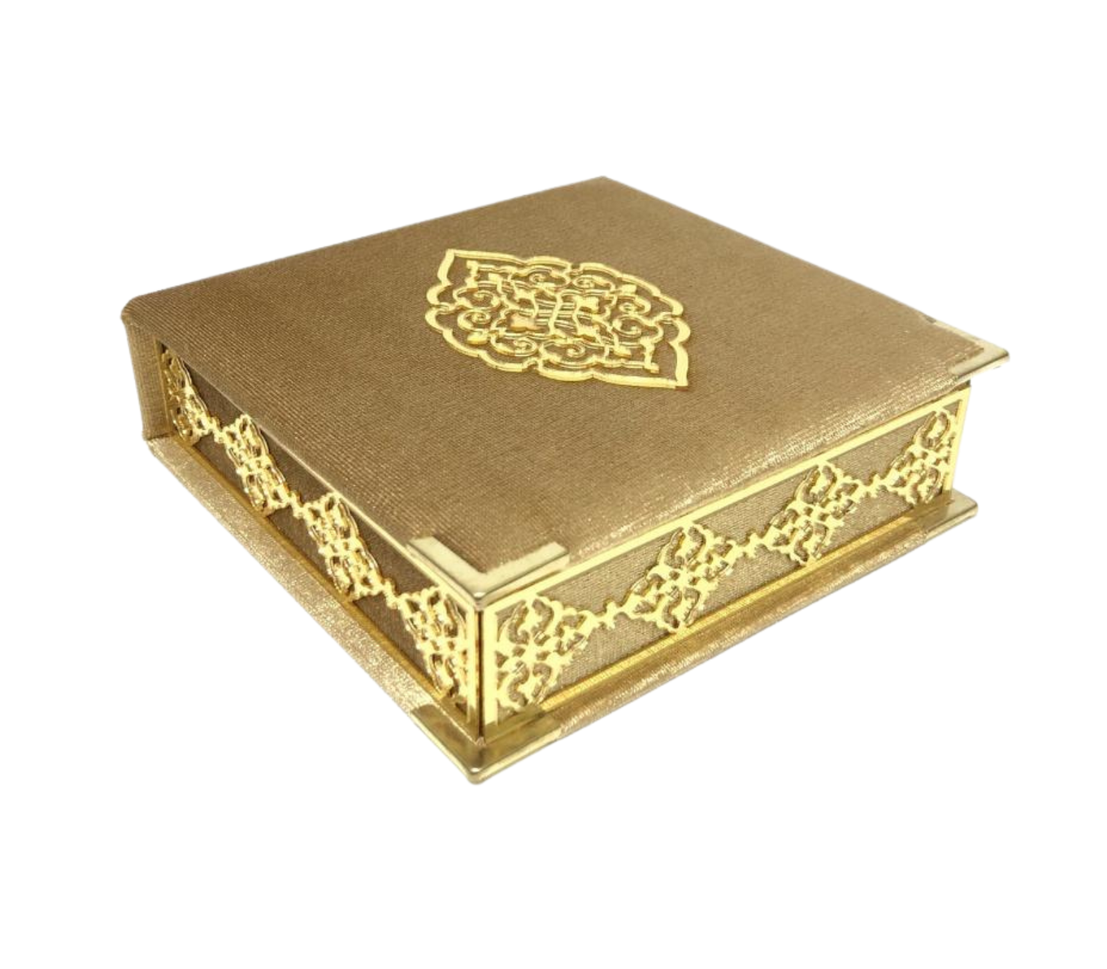 Velvet Covered Quran & Tasbih Box - Black
