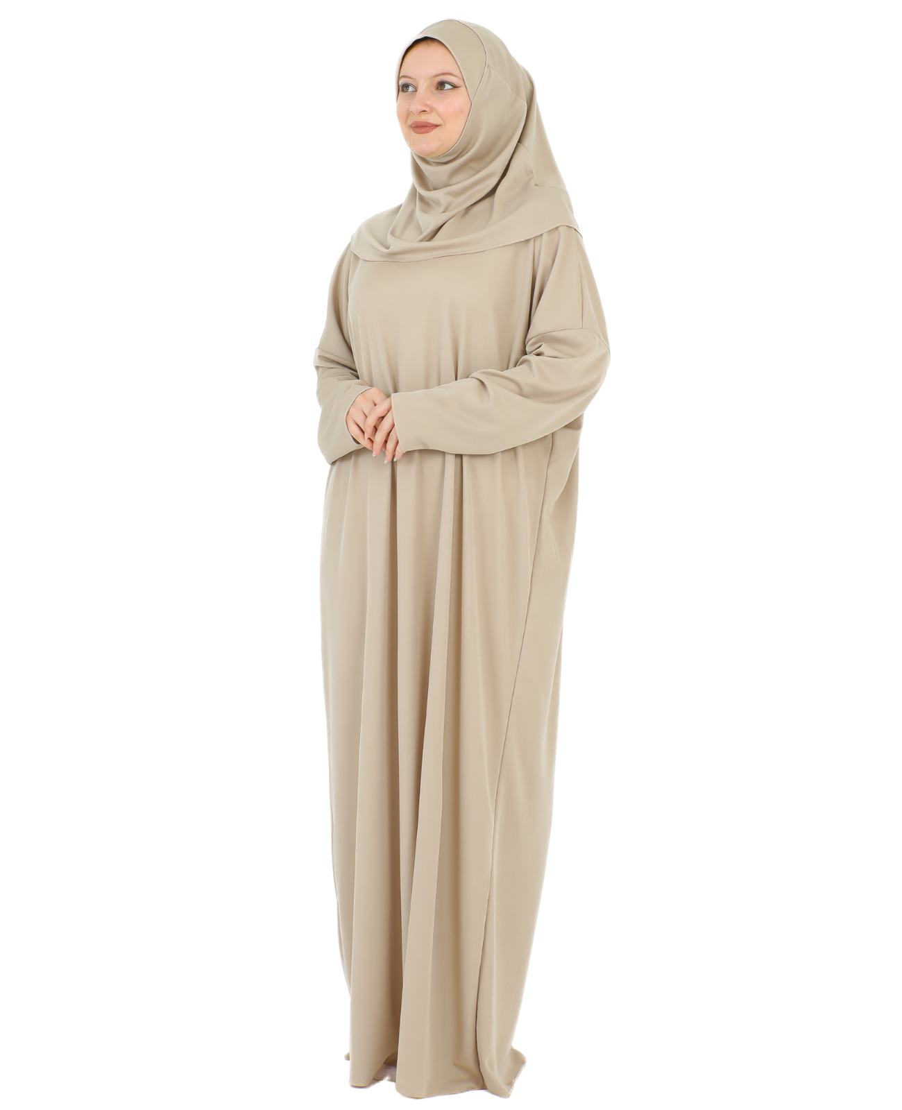 Prayer Dress for Women With Tasbeeh and Prayer Rug - Black