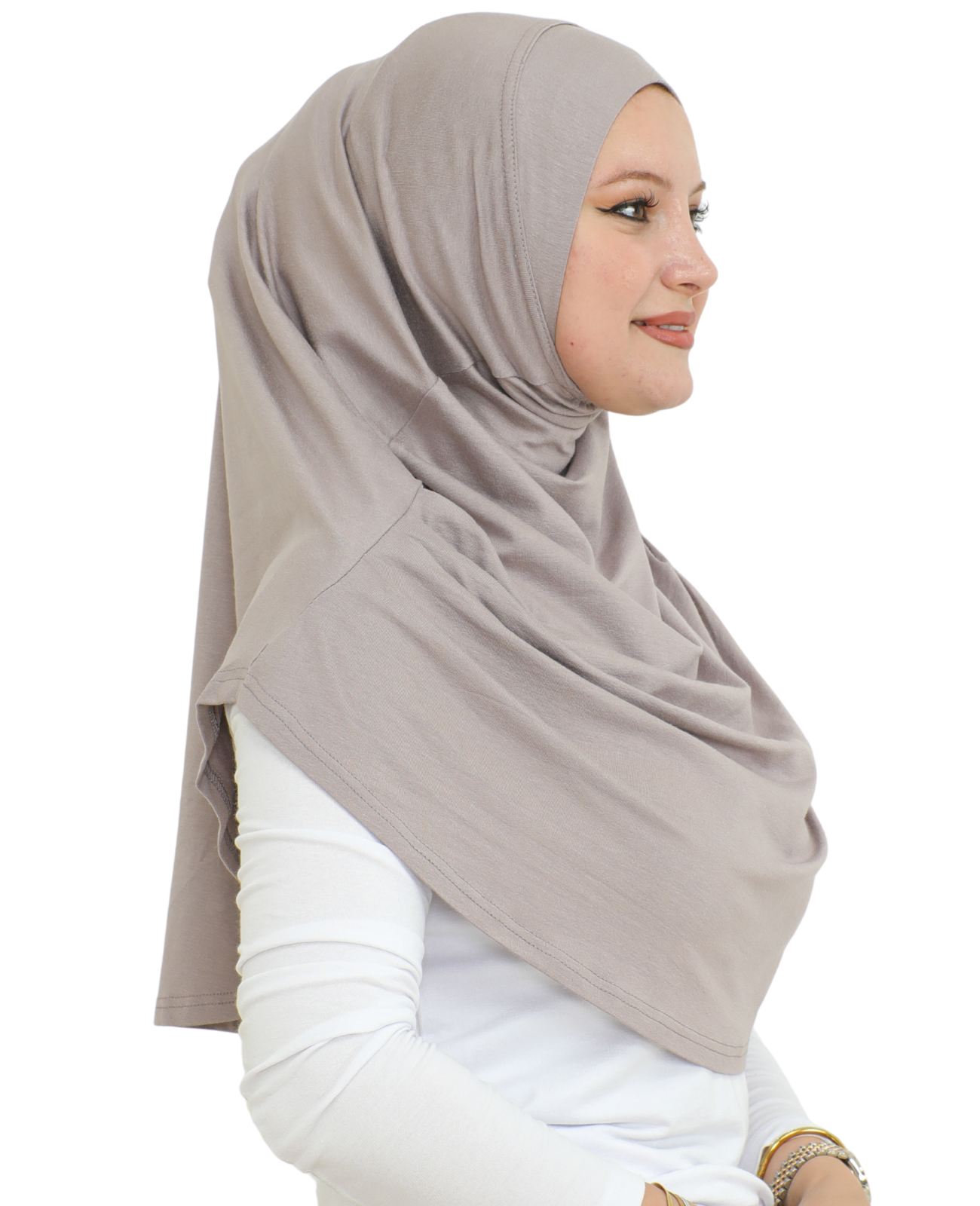 Long Instant Hijab - White