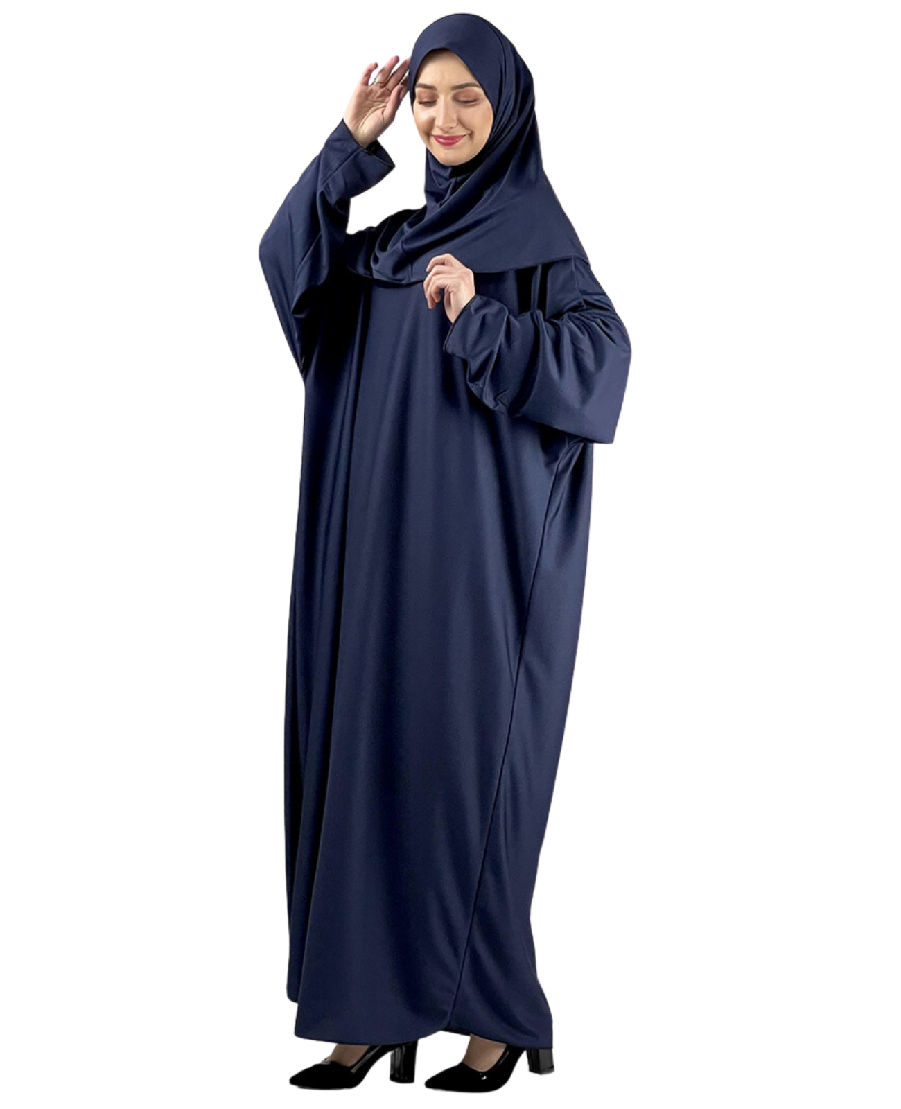 Prayer Dress for Women With Tasbeeh and Prayer Rug - Black
