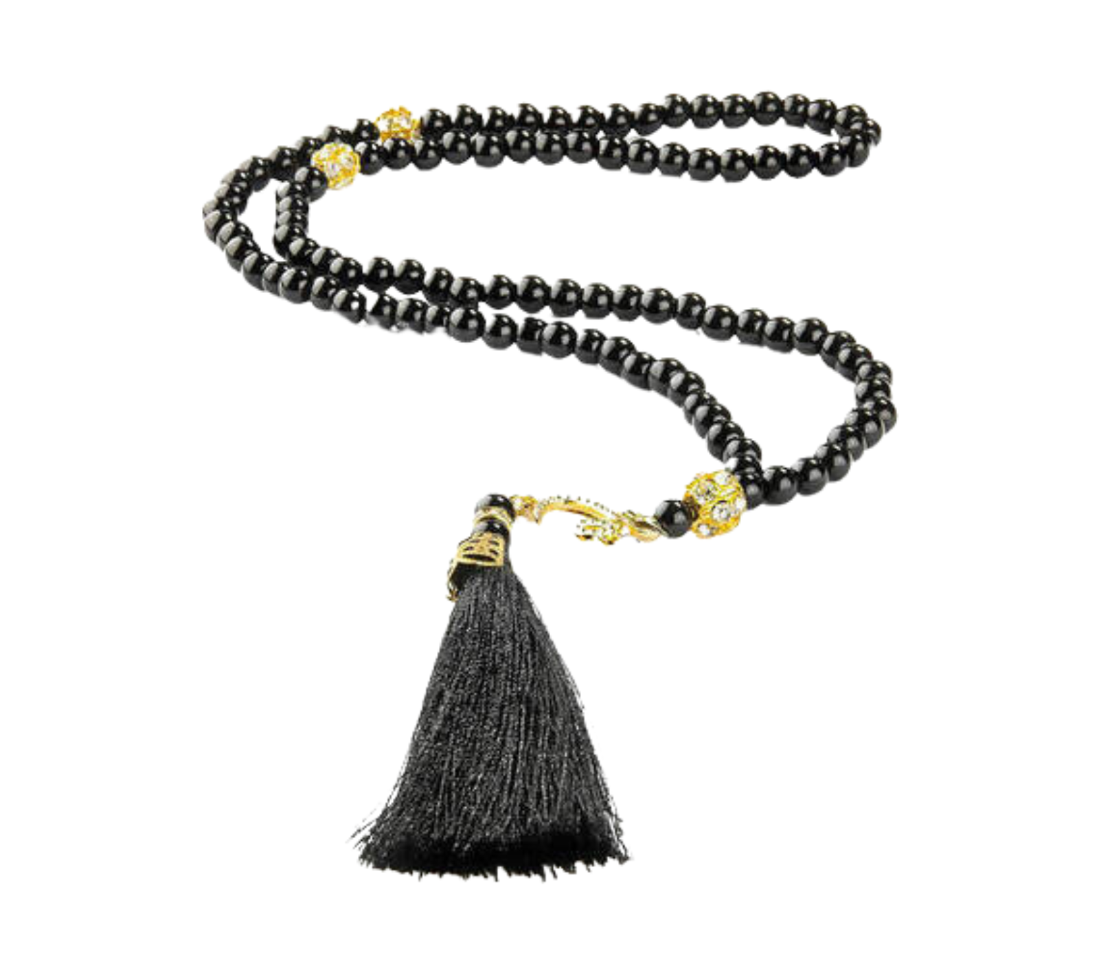 Velvet Covered Quran & Tasbih Box - Black