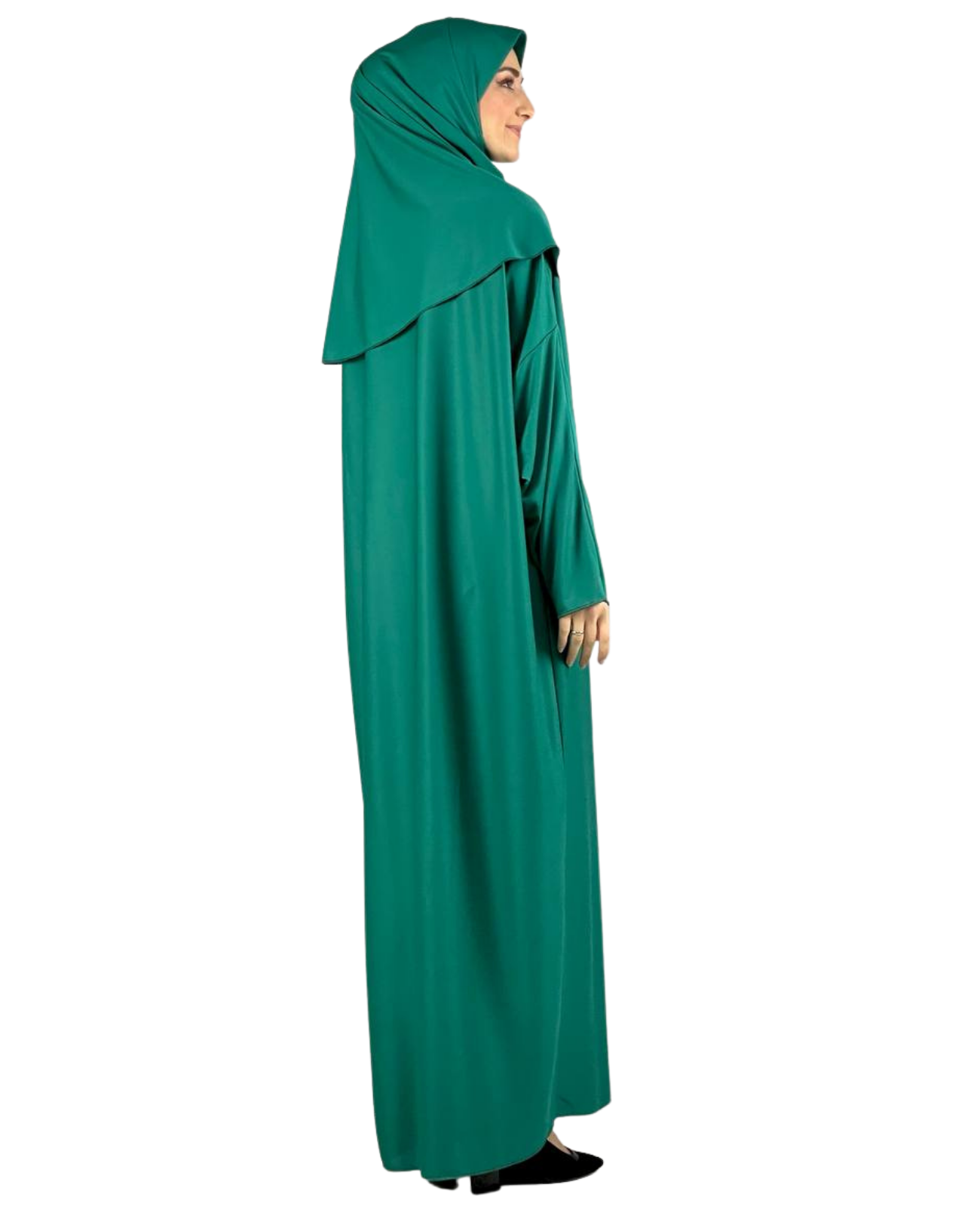 Gebetskleidung für Frauen mit Hijab, muslimische Outfits, lange Robe, Abaya, türkische islamische Kleider, Dubai, Kaftan mit Rosenkranz
