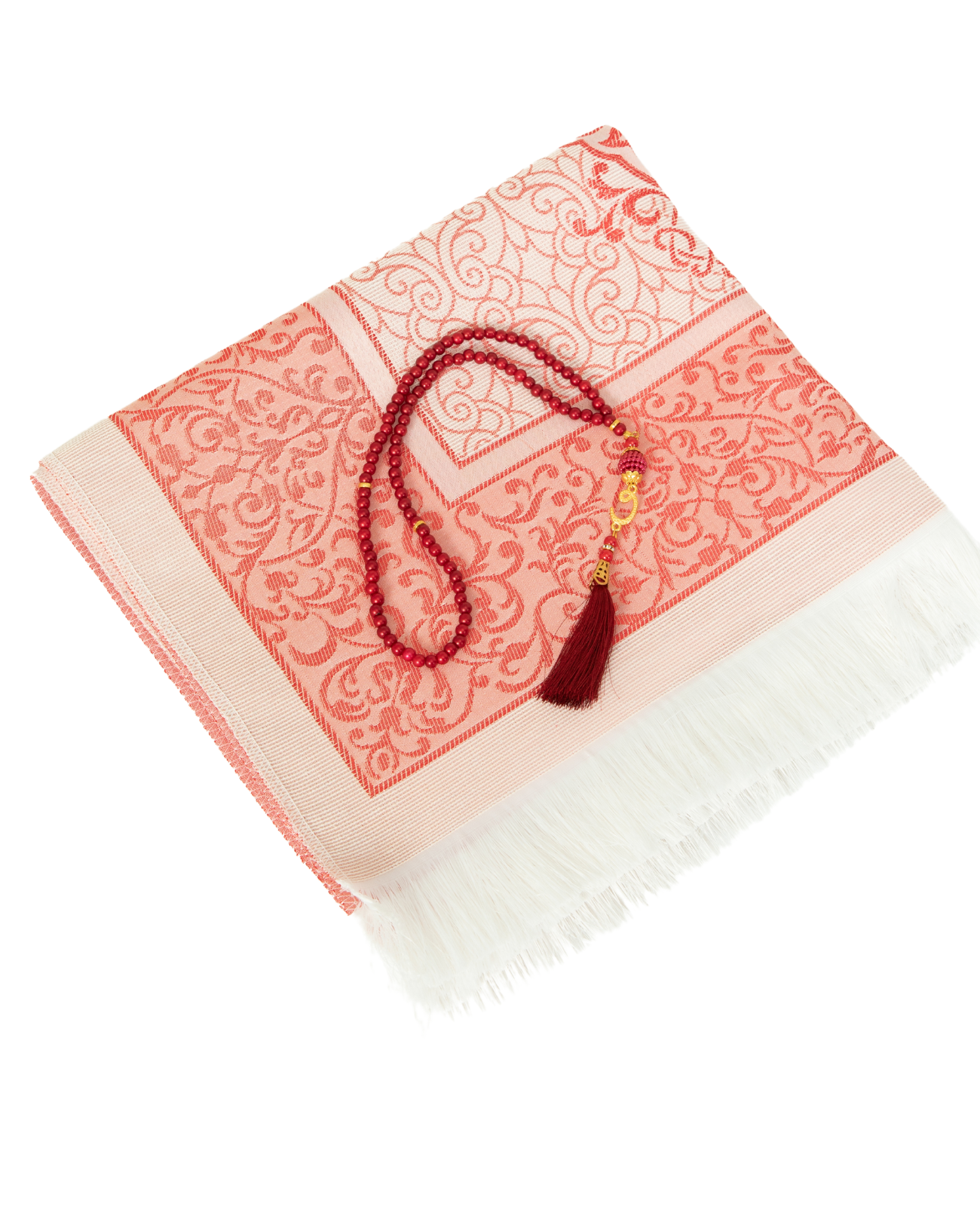 Prayer Rug With Tasbih | Muslim Carpet | Praying Mat With Prayer Beads - Green