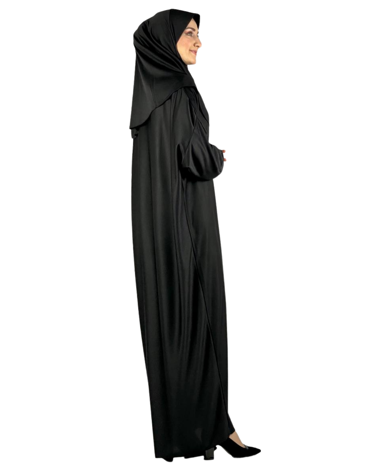 Gebetskleidung für Frauen mit Hijab, muslimische Outfits, lange Robe, Abaya, türkische islamische Kleider, Dubai, Kaftan mit Rosenkranz