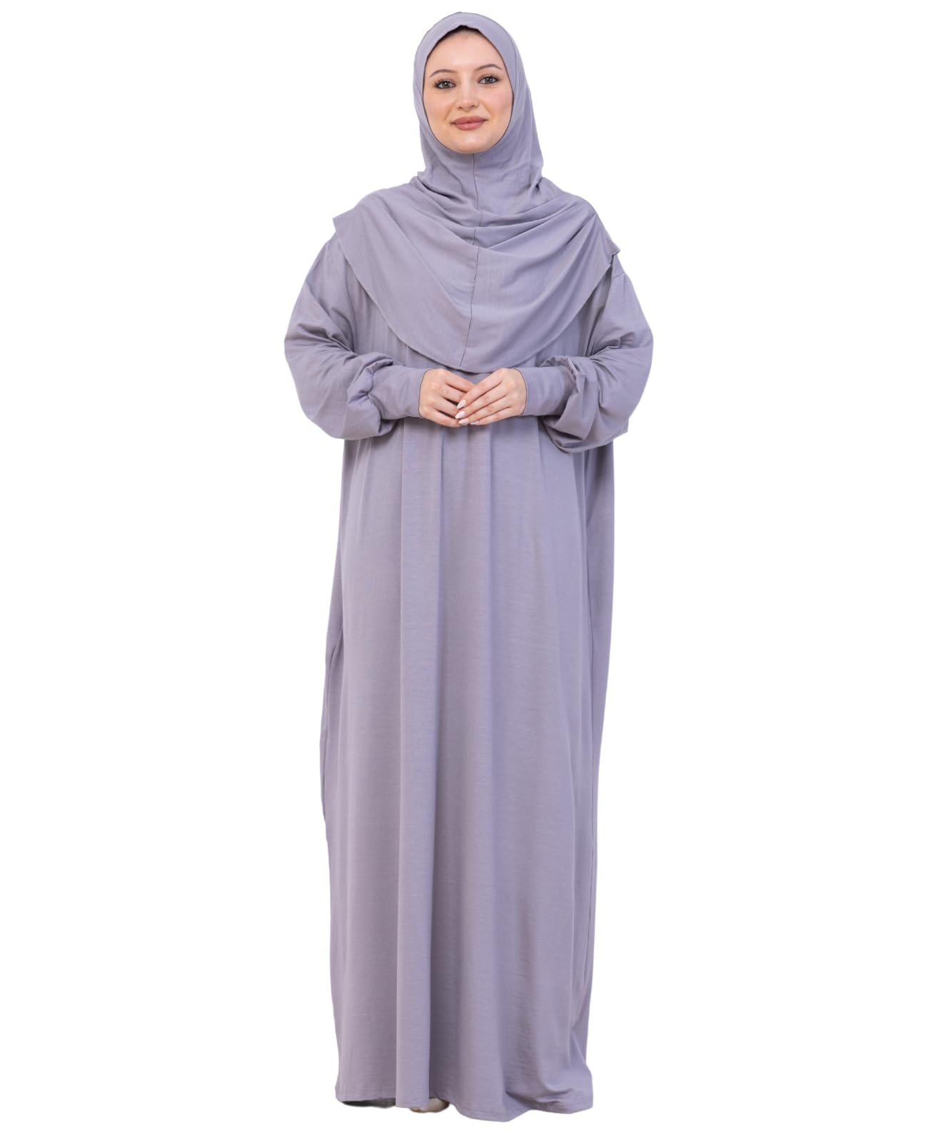 long sleeve islamic dresses One Piece Prayer Dress Set Viscose