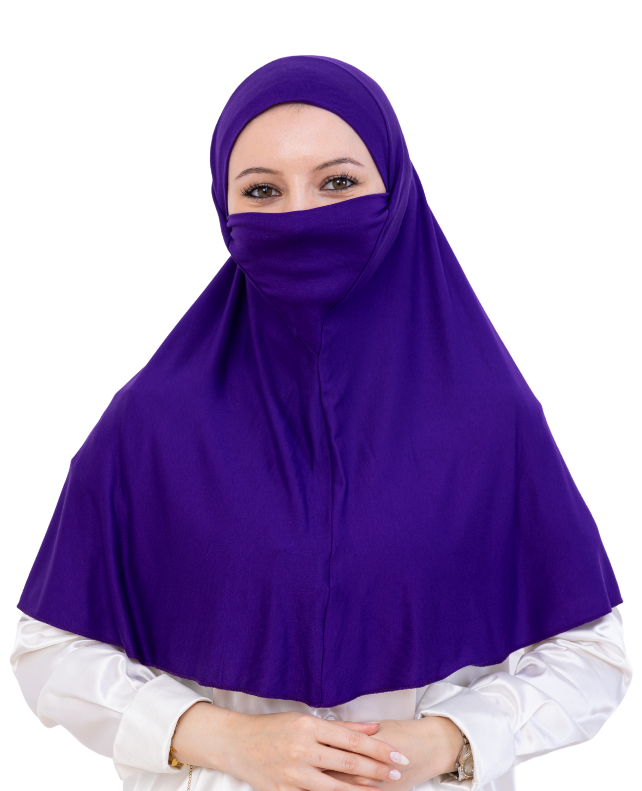 Instant Hijab With Niqab - Light Blue