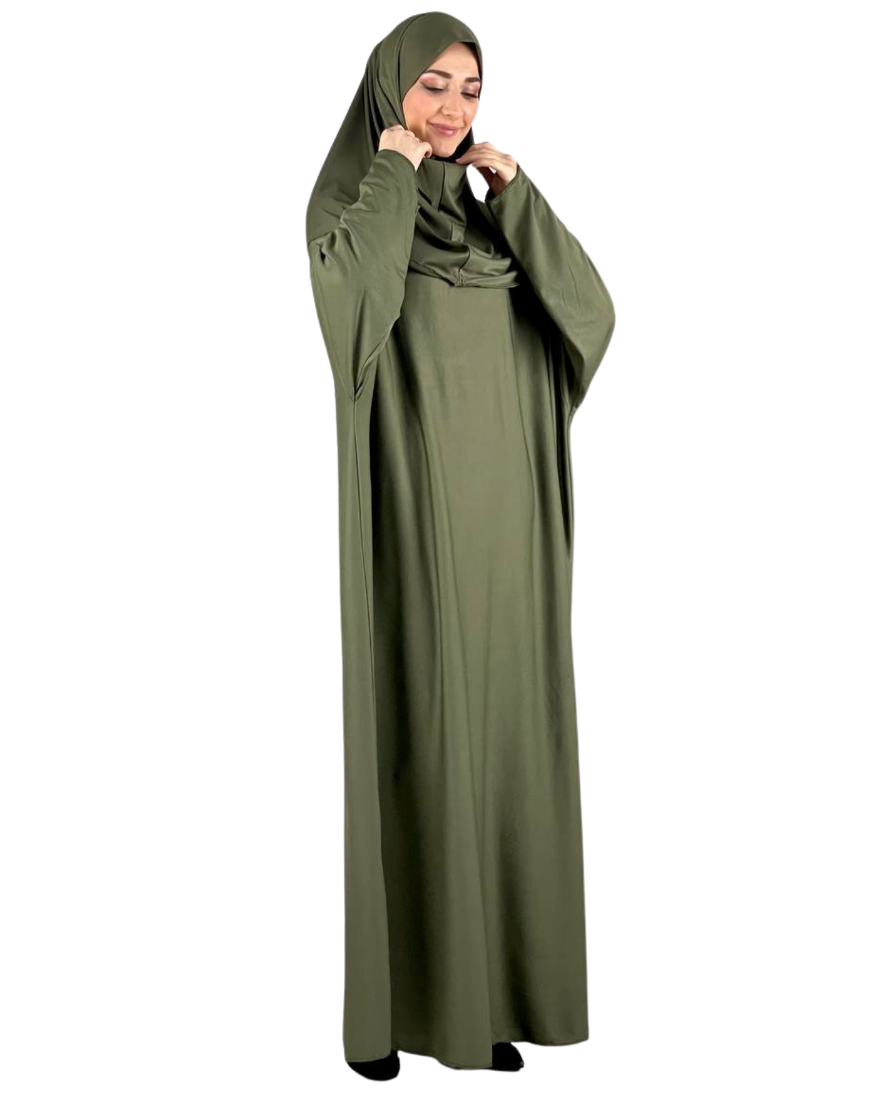 Gebetskleidung für Frauen mit Hijab, muslimische Outfits, lange Robe, Abaya, türkische islamische Kleider, Dubai, Kaftan mit Rosenkranz