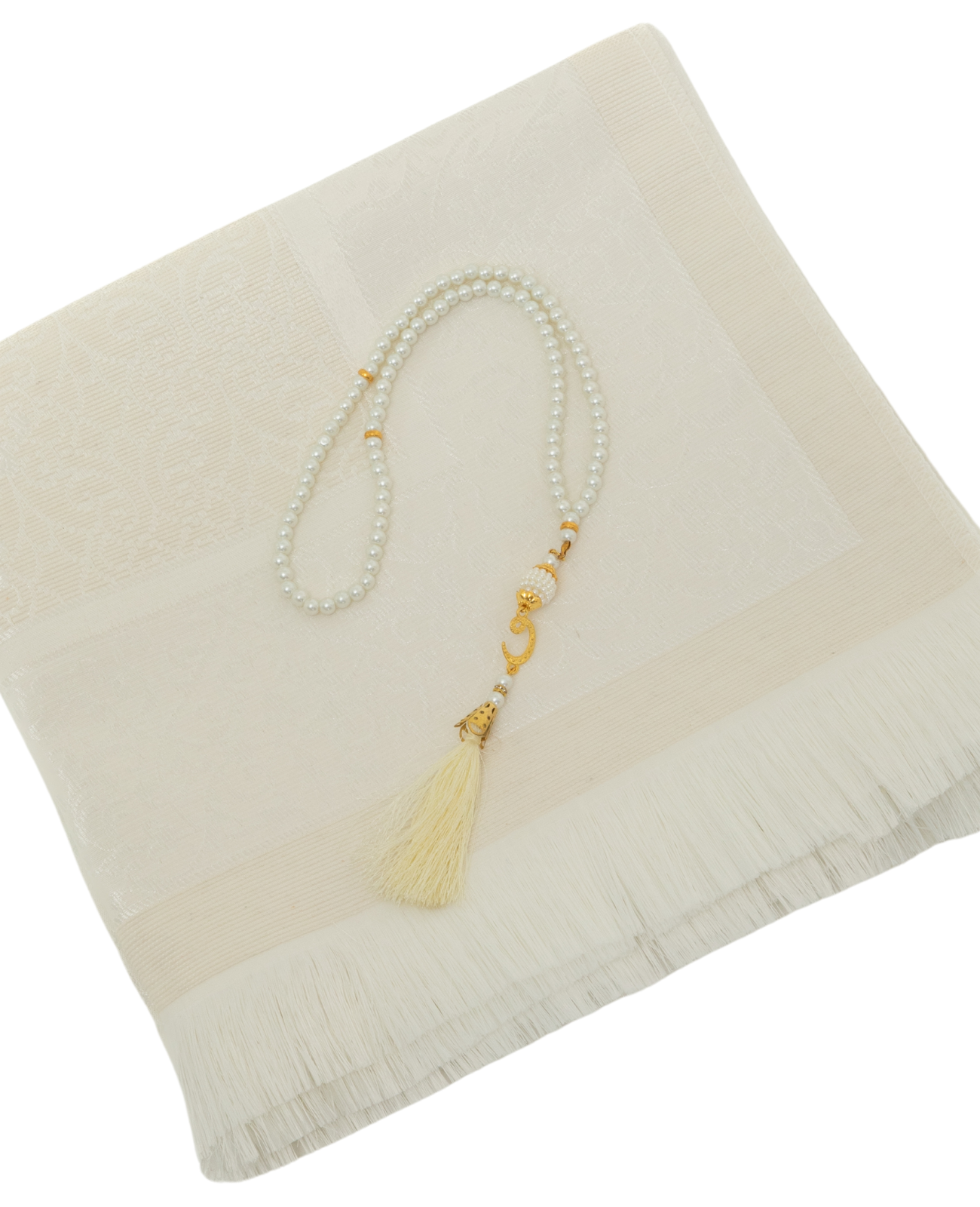 Prayer Rug With Tasbih | Muslim Carpet | Praying Mat With Prayer Beads - Green