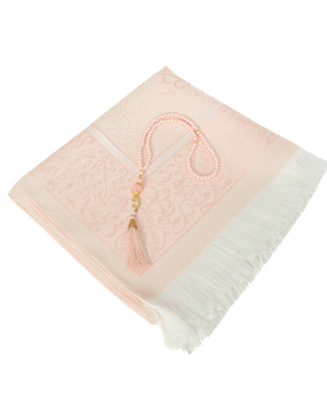 Prayer Rug With Tasbih | Muslim Carpet | Praying Mat With Prayer Beads - Green