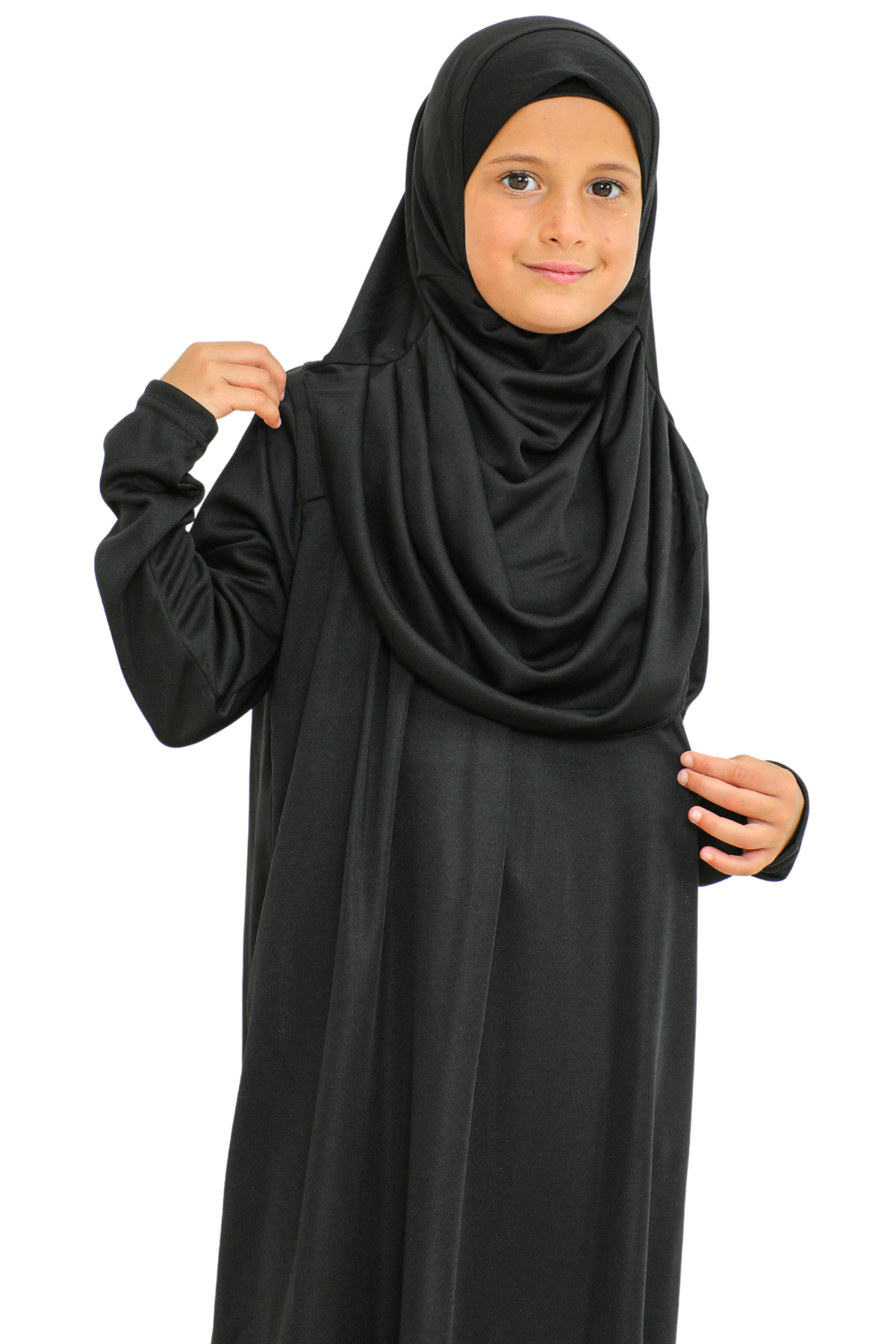 Dress For Girls With Hijab - Black