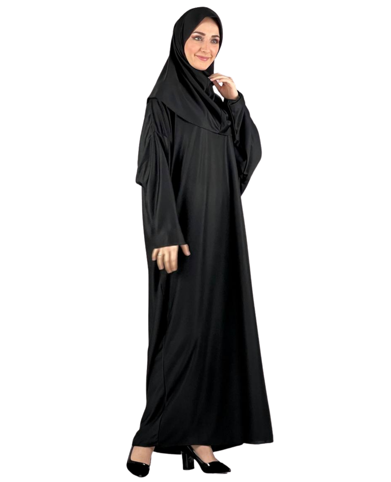 Gebetskleidung für Frauen mit Hijab, muslimische Outfits, lange Robe, Abaya, türkische islamische Kleider, Dubai, Kaftan mit Rosenkranz