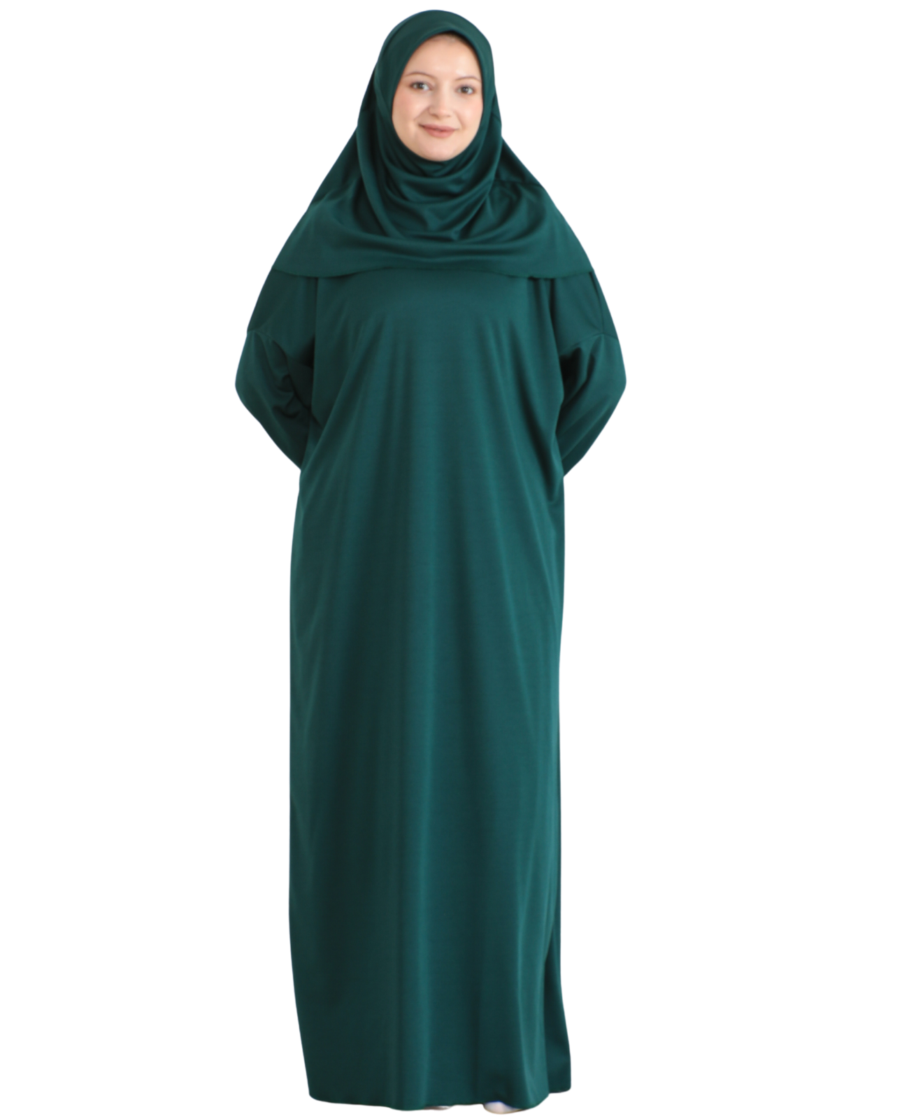 Gebetskleidung für Frauen mit Hijab, muslimische Outfits, lange Robe, Abaya, türkische islamische Kleider, Dubai, Kaftan mit Rosenkranz