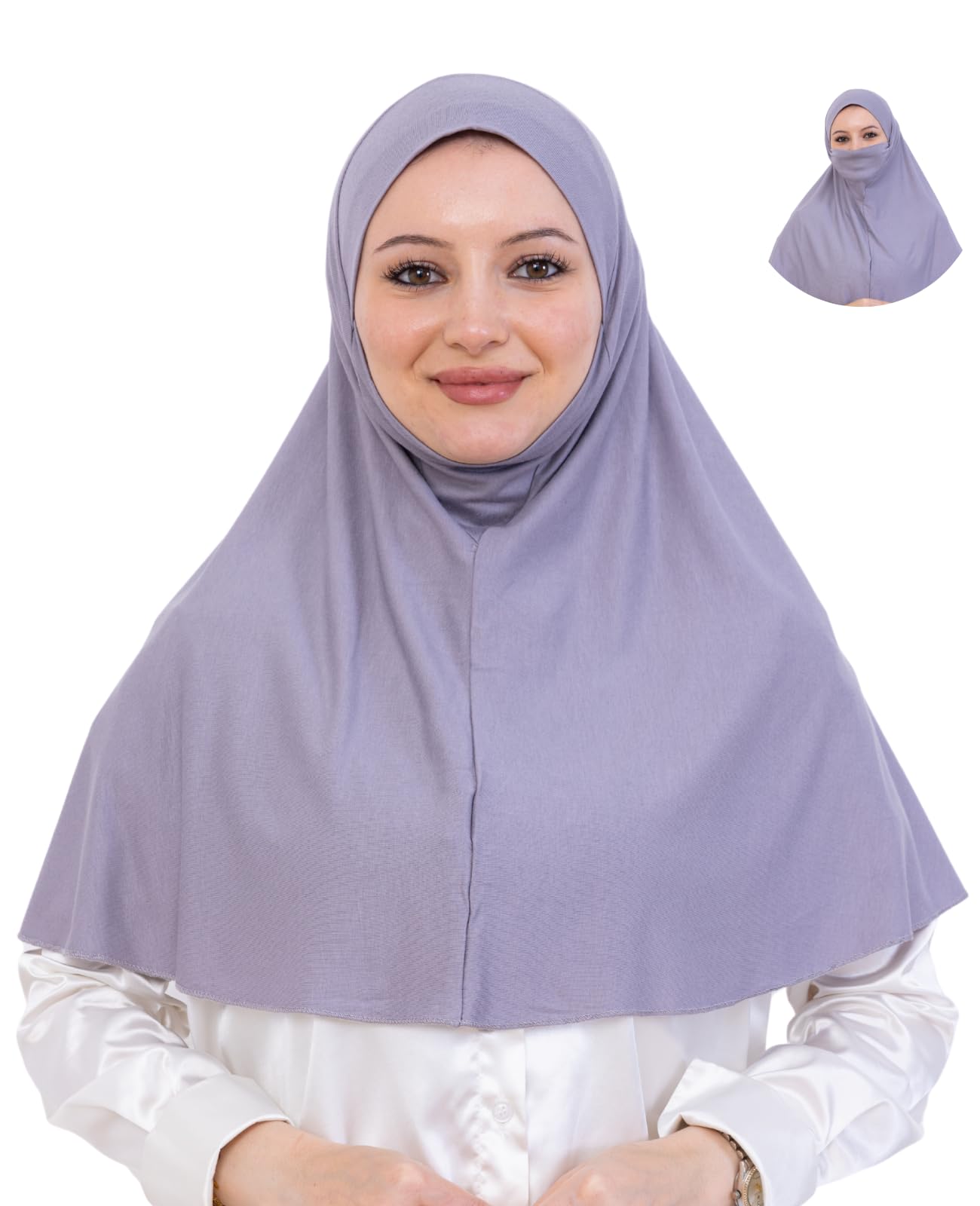 Prien Easy To Wear Hijab For Women, Muslim Instant Turban With Niqab, Islamic Clothes, Soft Scarf For Prayer, Abaya, Khimar