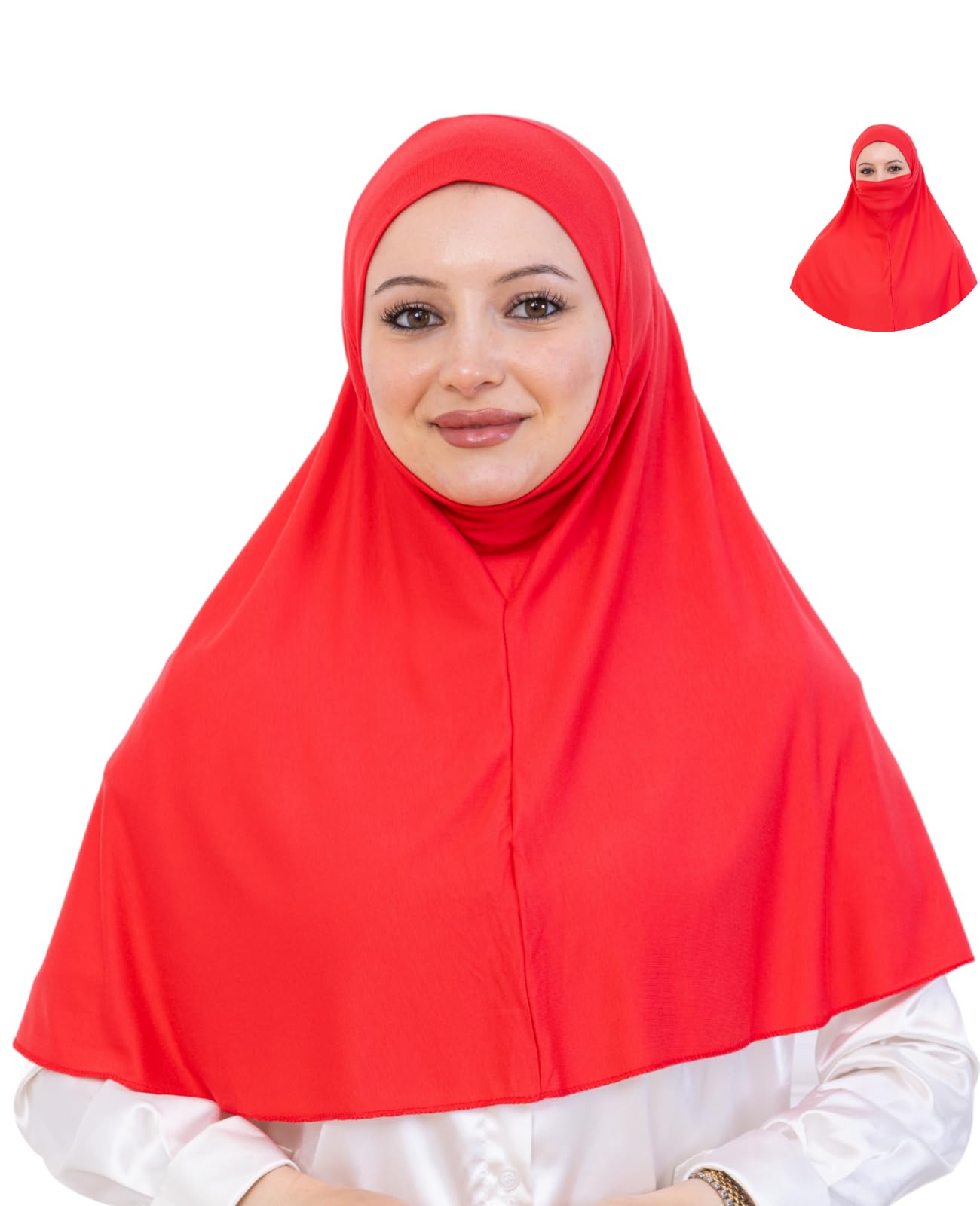 Prien Easy To Wear Hijab For Women, Muslim Instant Turban With Niqab, Islamic Clothes, Soft Scarf For Prayer, Abaya, Khimar