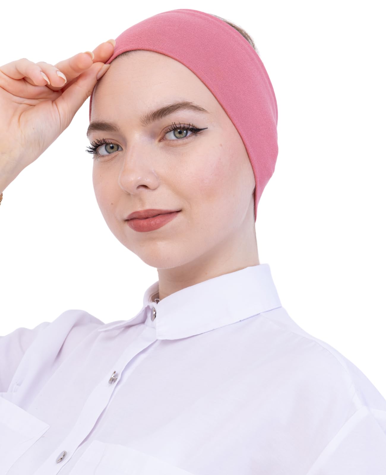 Prien Women Cotton Hijab Cap, Stretchy Head Cover, Pre-Sewn Inner Muslim Scarf Undercap, Non Slip Headband for Daily Wear