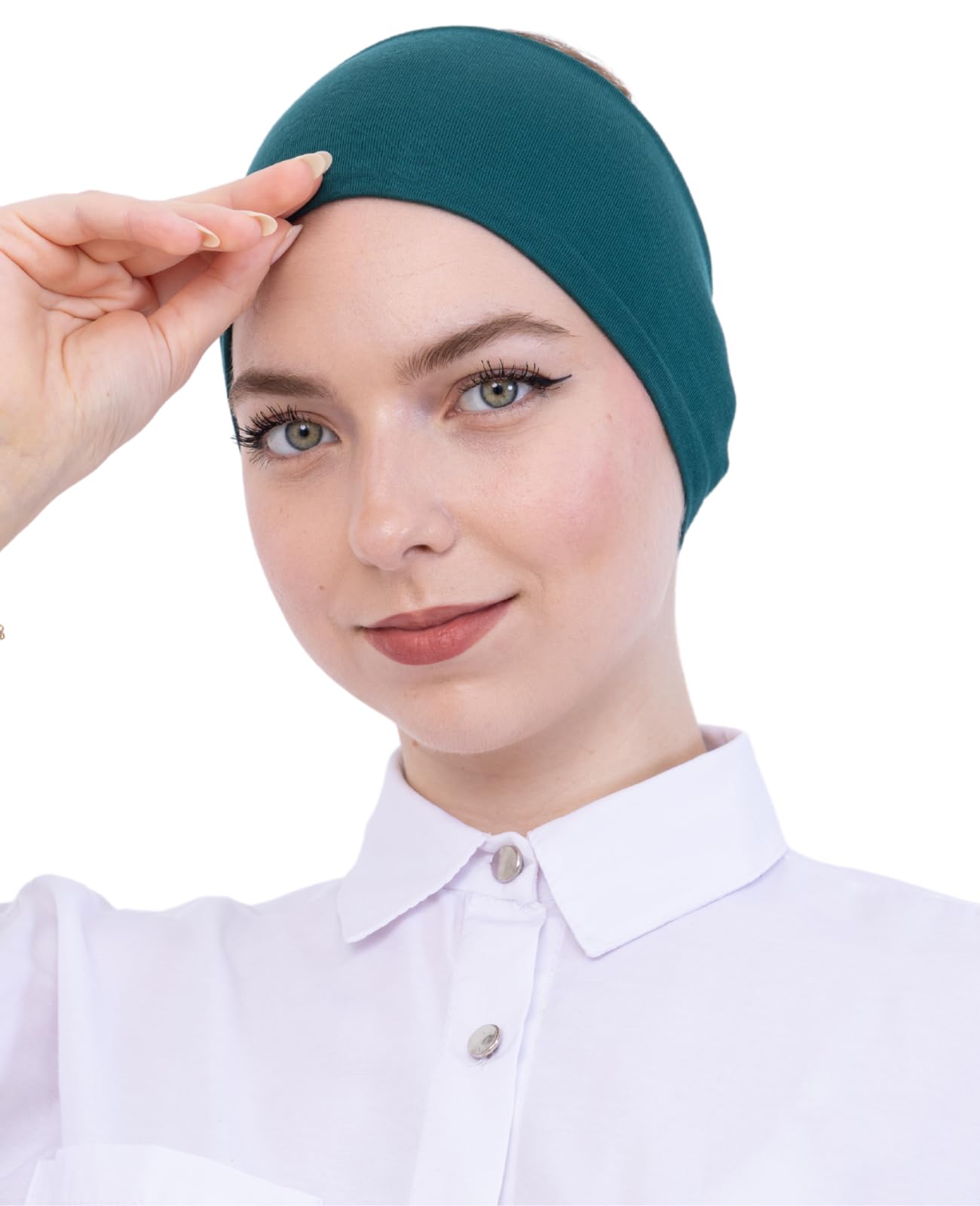 Prien Women Cotton Hijab Cap, Stretchy Head Cover, Pre-Sewn Inner Muslim Scarf Undercap, Non Slip Headband for Daily Wear