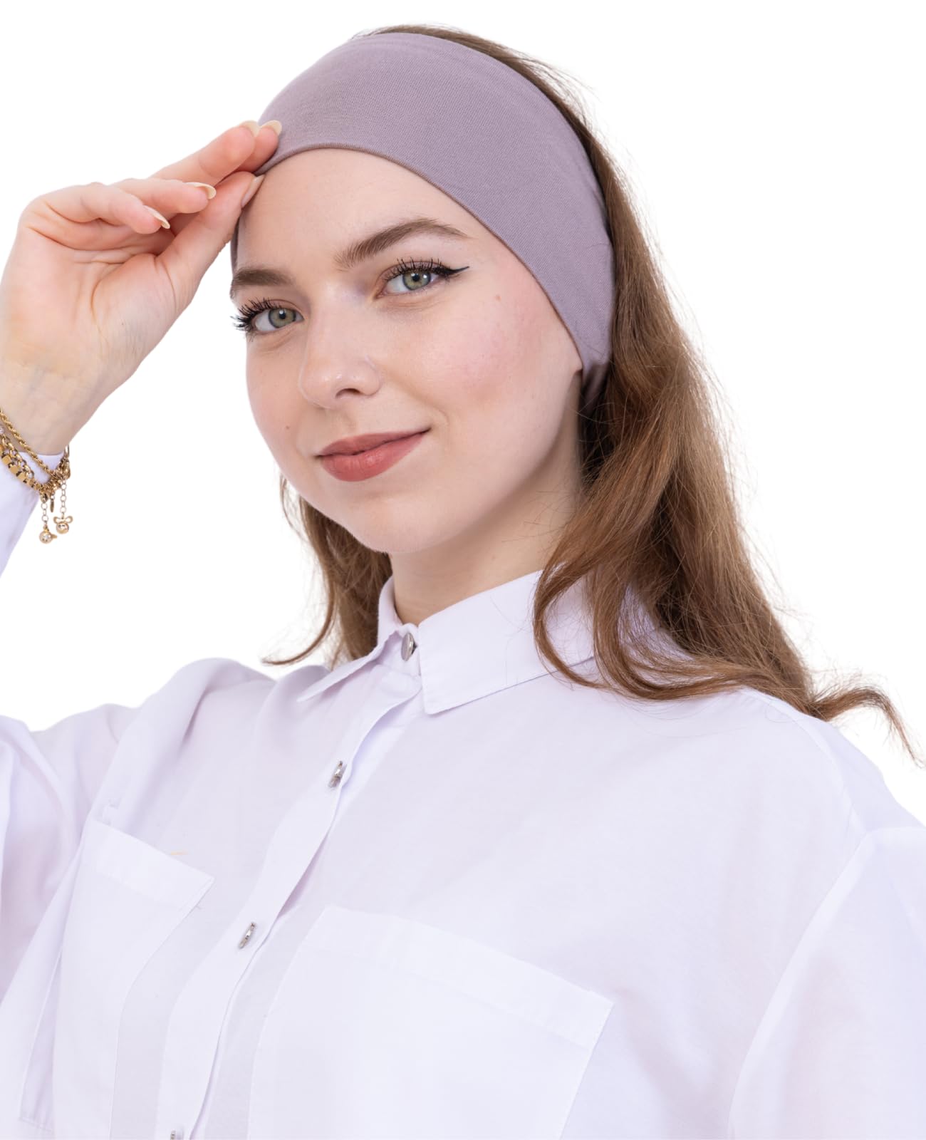 Prien Women Cotton Hijab Cap, Stretchy Head Cover, Pre-Sewn Inner Muslim Scarf Undercap, Non Slip Headband for Daily Wear