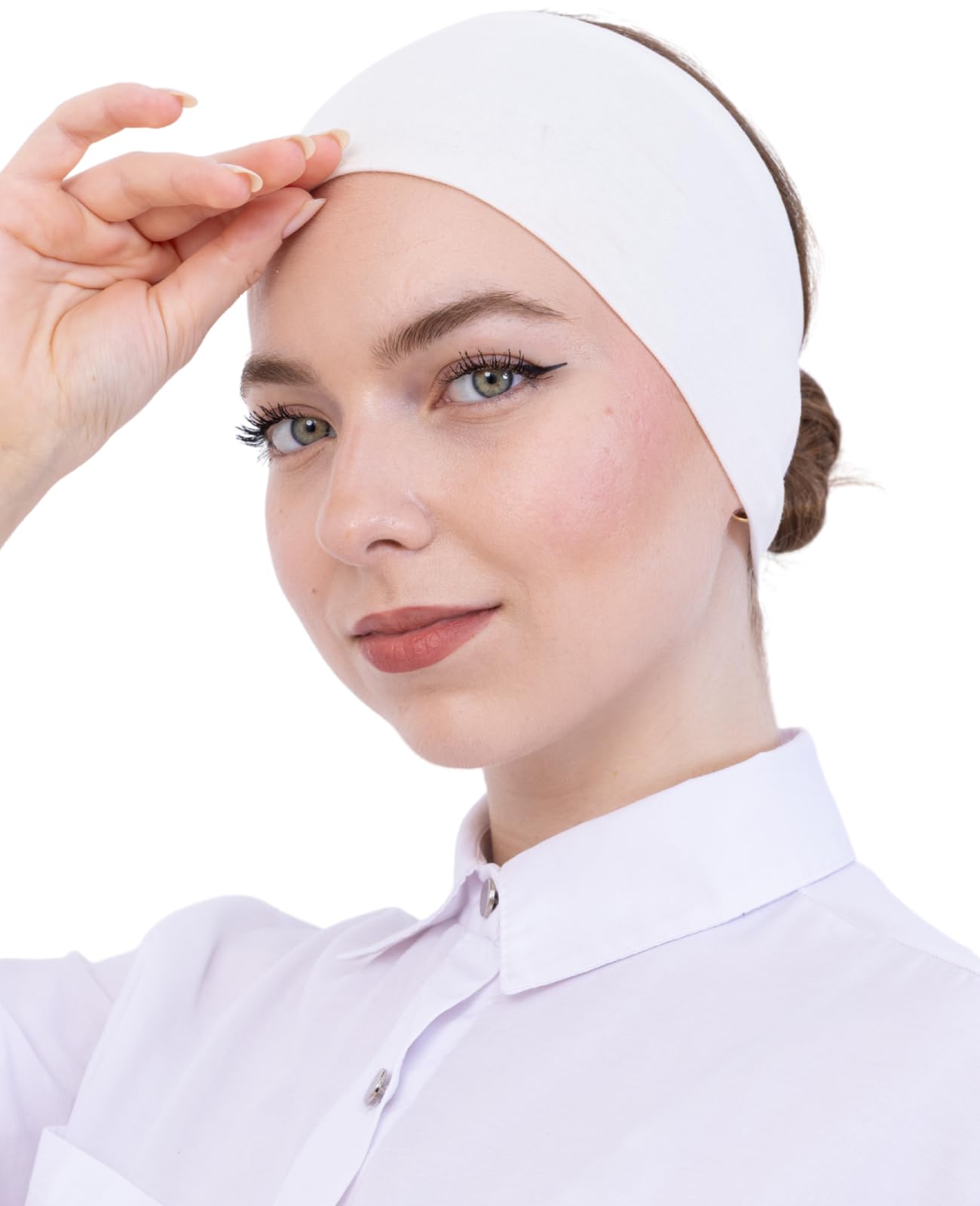 Prien Women Cotton Hijab Cap, Stretchy Head Cover, Pre-Sewn Inner Muslim Scarf Undercap, Non Slip Headband for Daily Wear