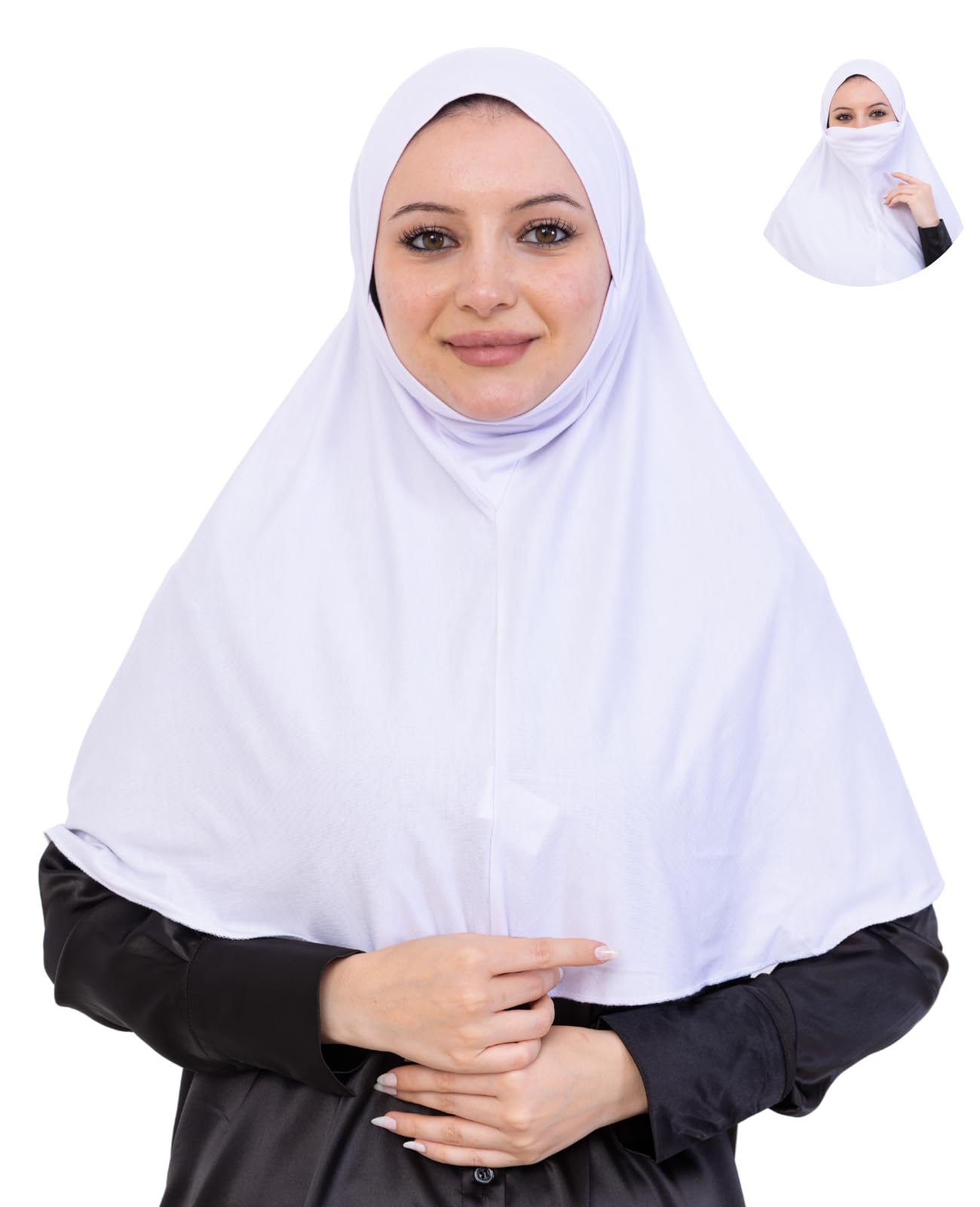 Prien Easy To Wear Hijab For Women, Muslim Instant Turban With Niqab, Islamic Clothes, Soft Scarf For Prayer, Abaya, Khimar