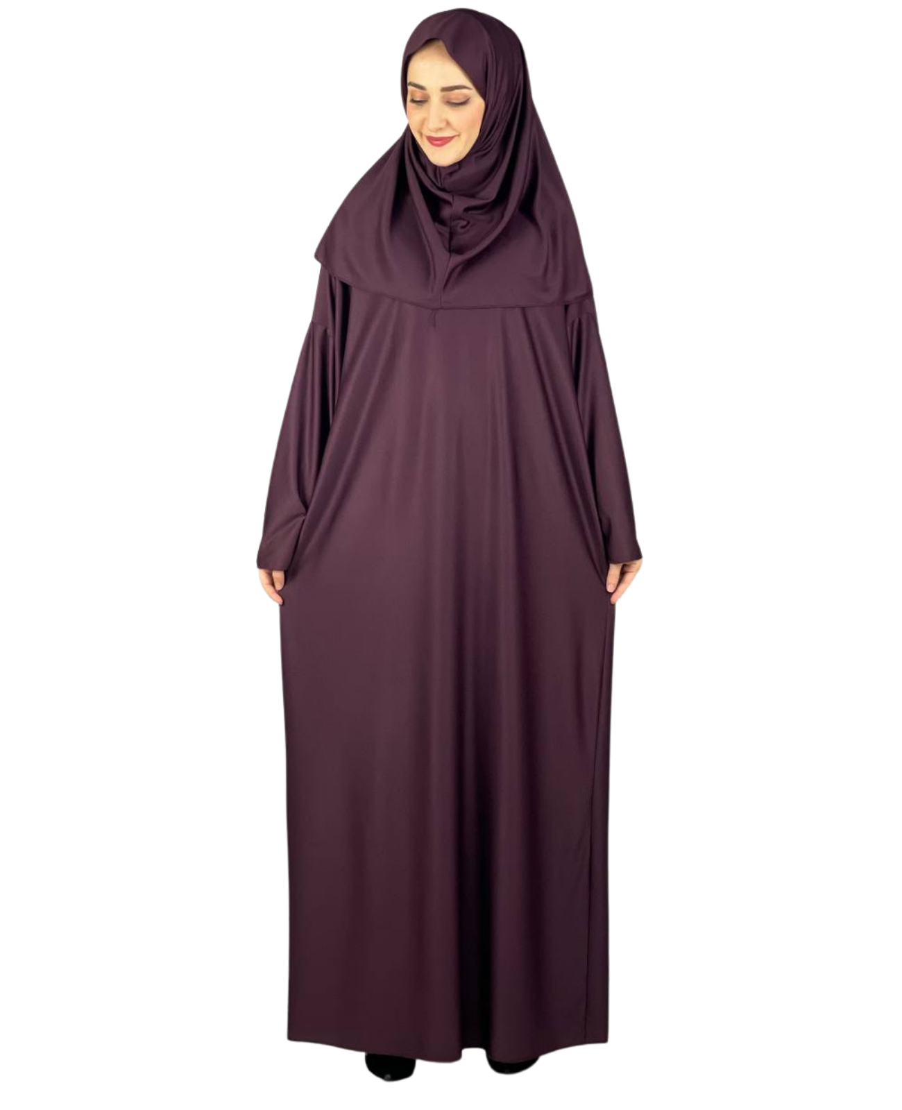 Gebetskleidung für Frauen mit Hijab, muslimische Outfits, lange Robe, Abaya, türkische islamische Kleider, Dubai, Kaftan mit Rosenkranz