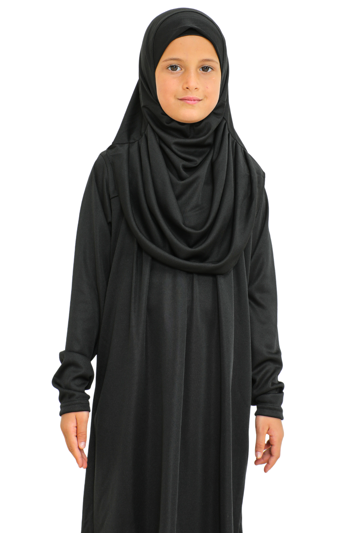 Dress For Girls With Hijab - Black