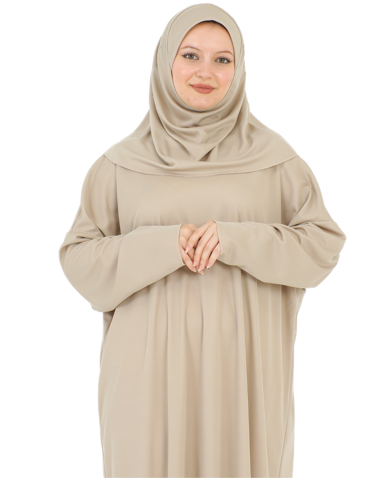 Prayer Dress for Women With Tasbeeh and Prayer Rug - Black