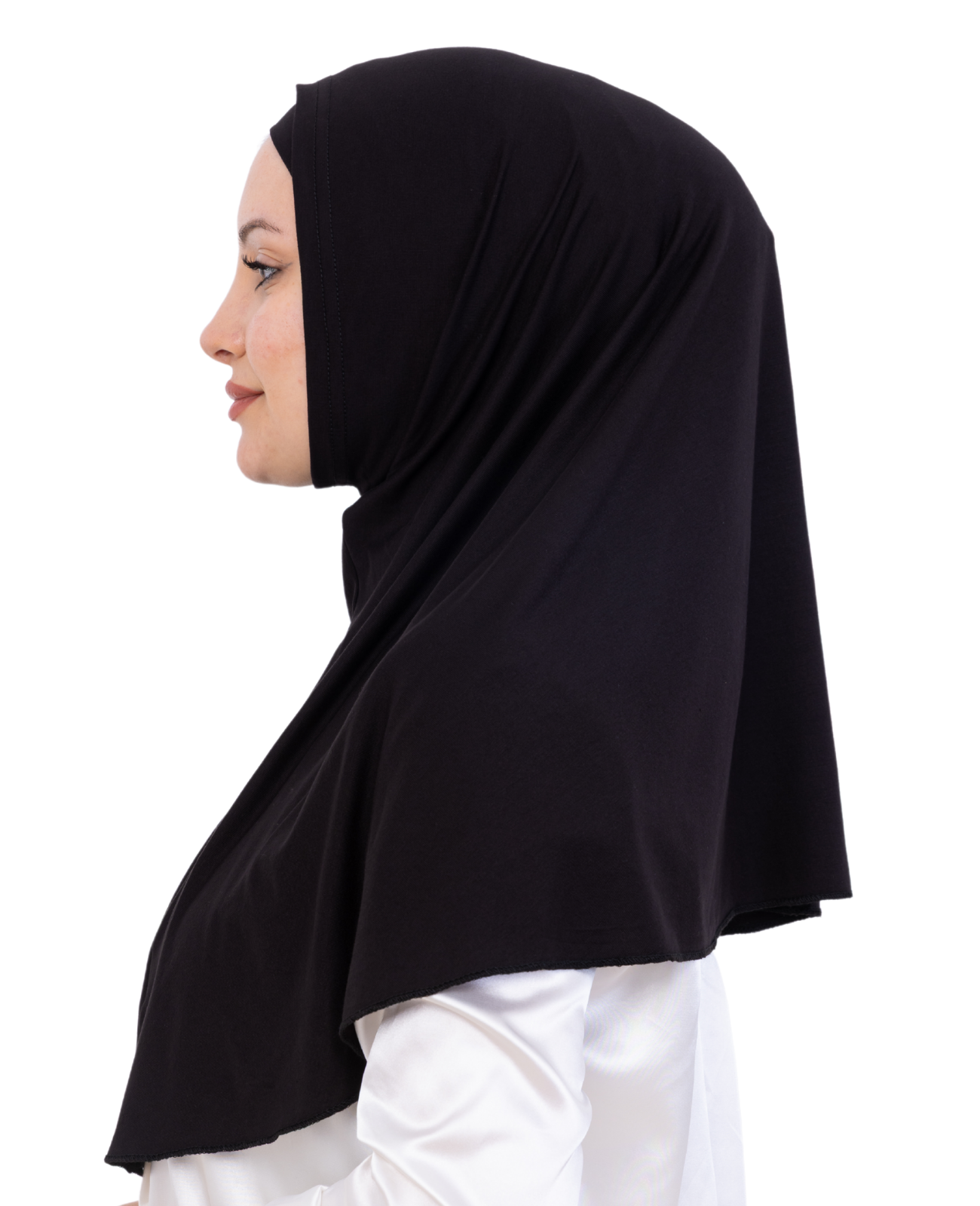 Instant Hijab With Cap Non Pleated - Black