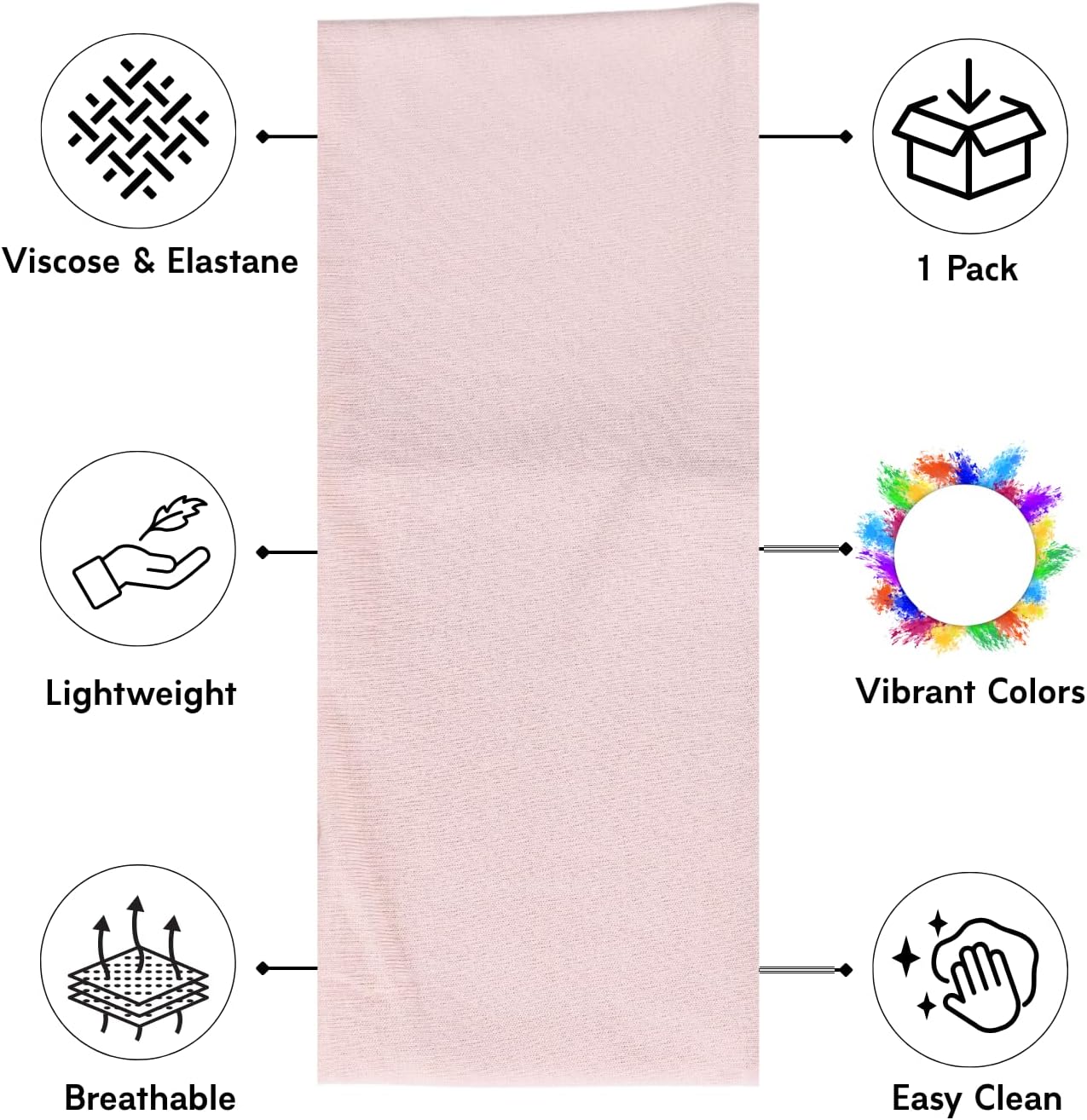 Prien Women Cotton Hijab Cap, Stretchy Head Cover, Pre-Sewn Inner Muslim Scarf Undercap, Non Slip Headband for Daily Wear