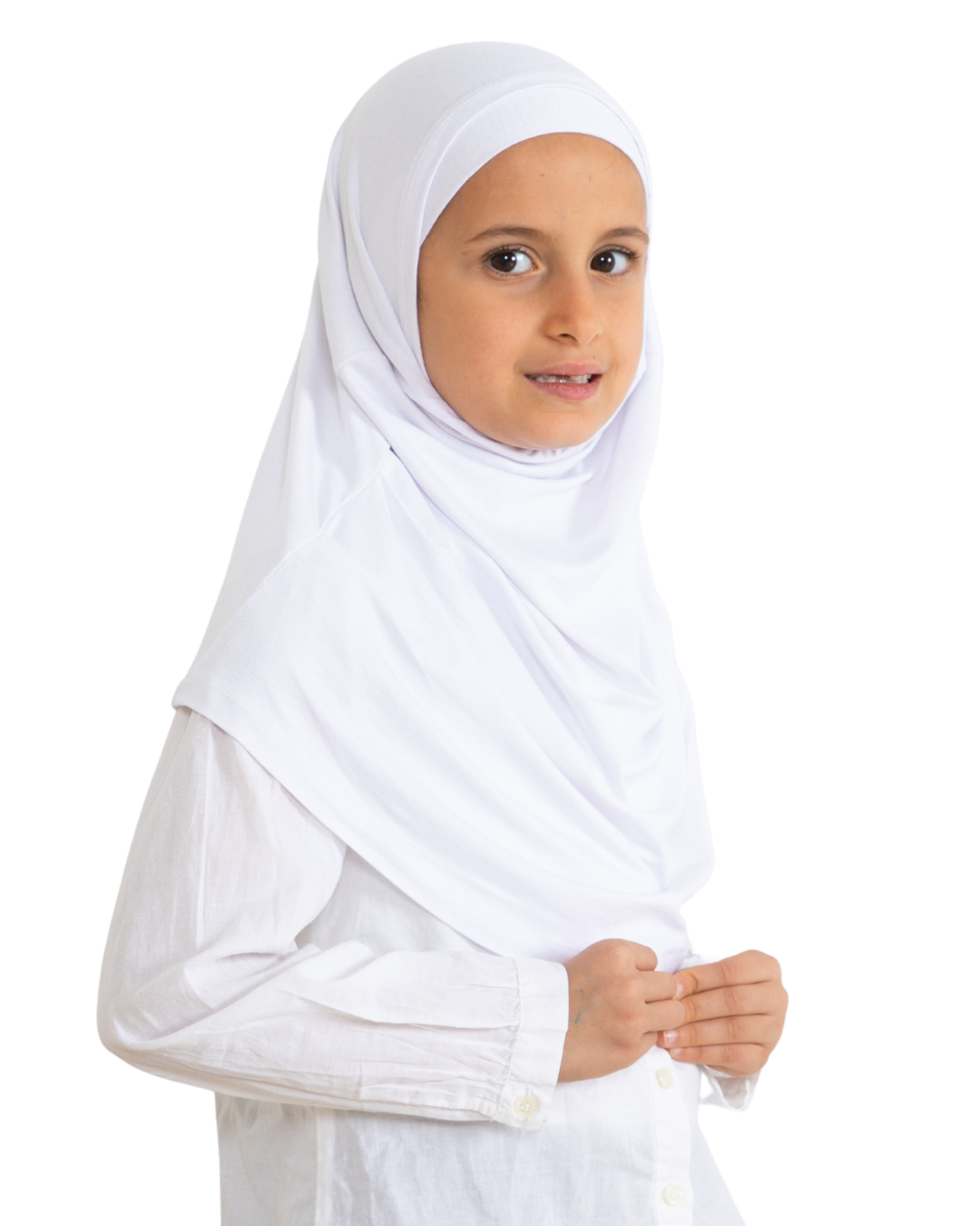 Easy To Wear Hijab For Girls - White