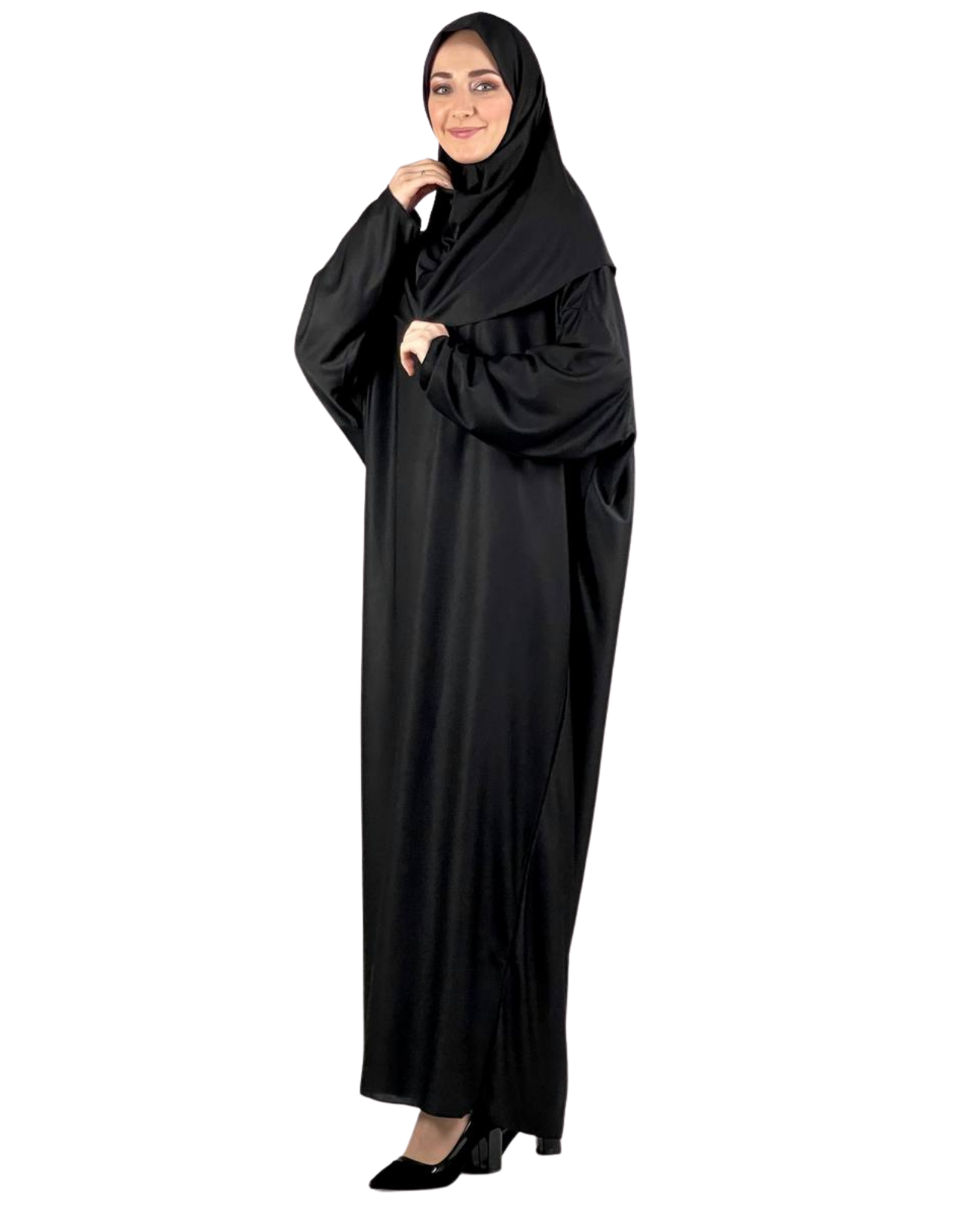 Gebetskleidung für Frauen mit Hijab, muslimische Outfits, lange Robe, Abaya, türkische islamische Kleider, Dubai, Kaftan mit Rosenkranz