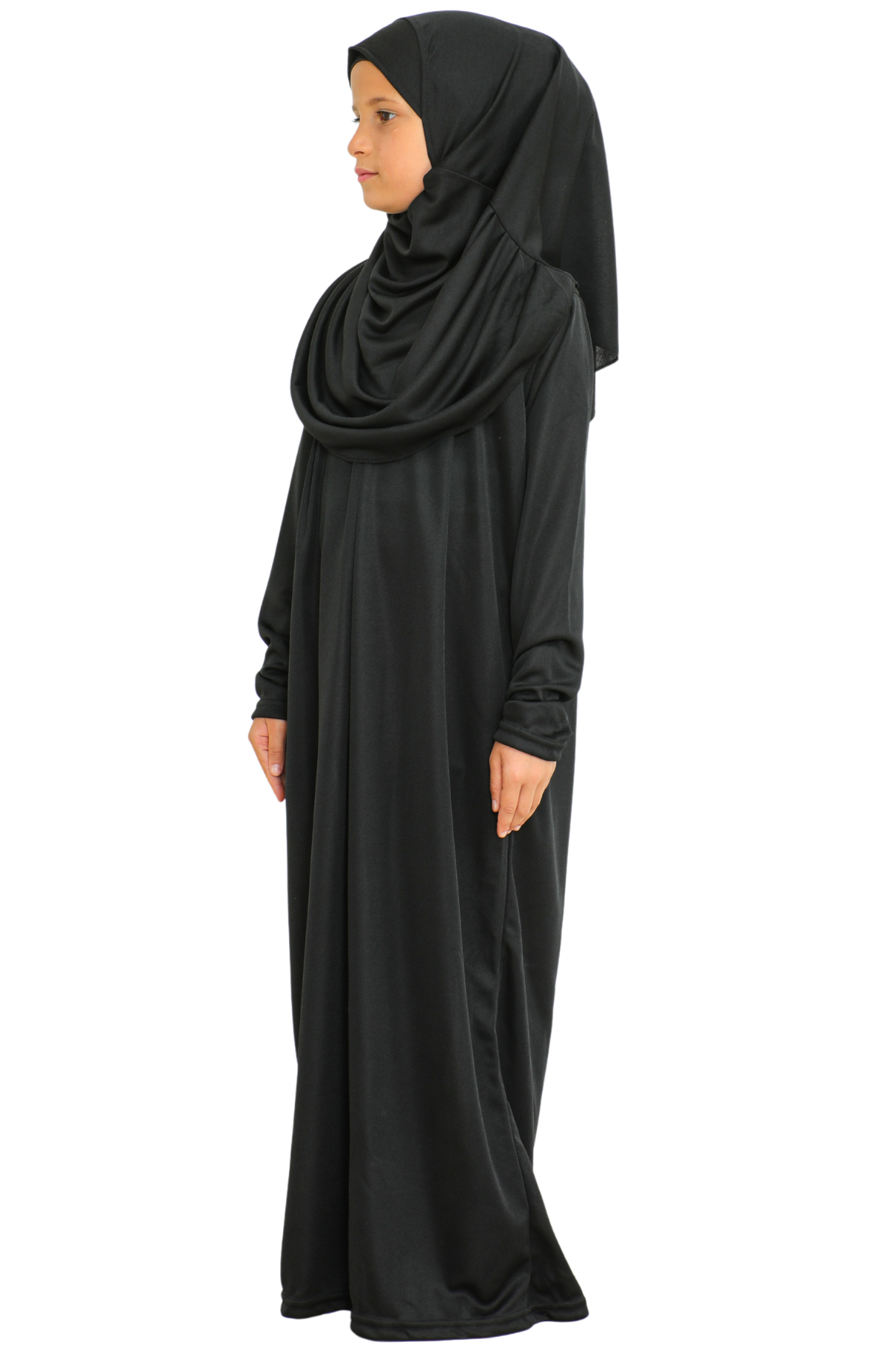 Dress For Girls With Hijab - Black