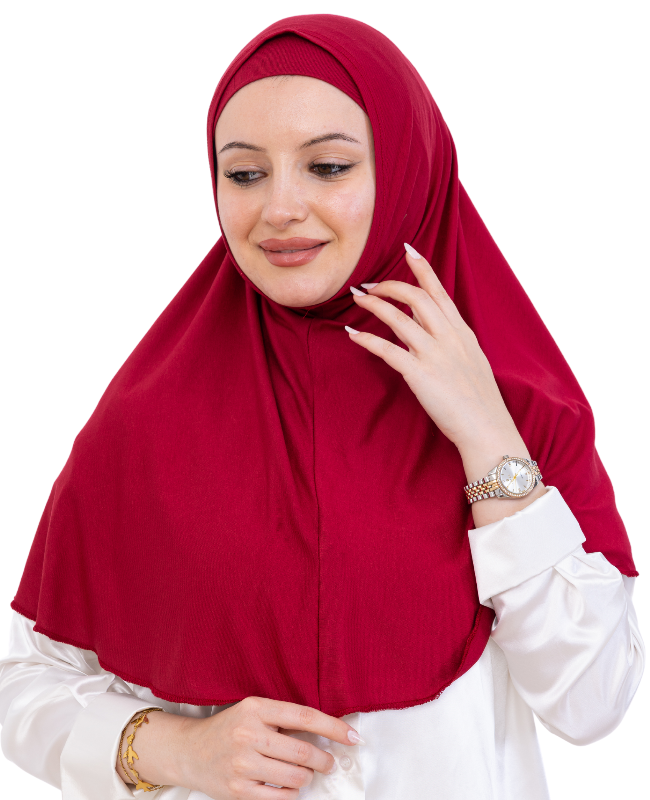 Instant Hijab With Cap Non Pleated - Black