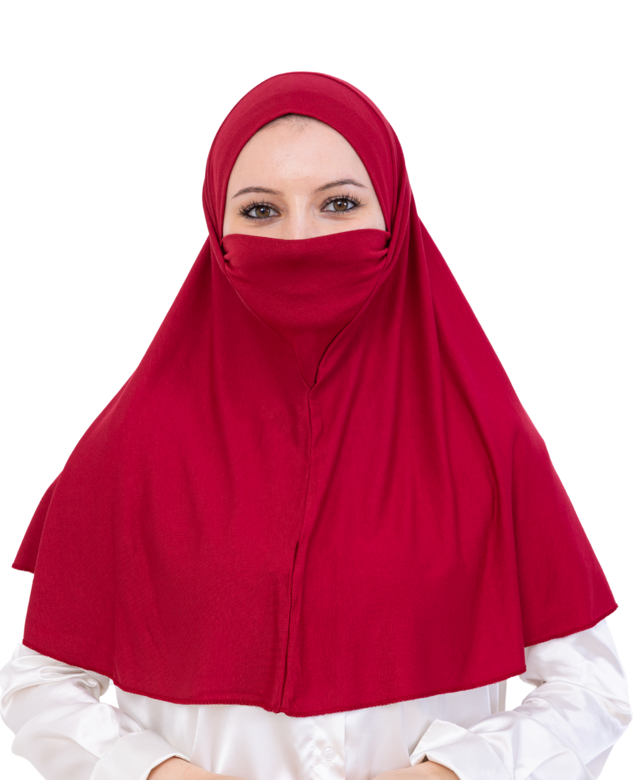 Instant Hijab With Niqab - Light Blue