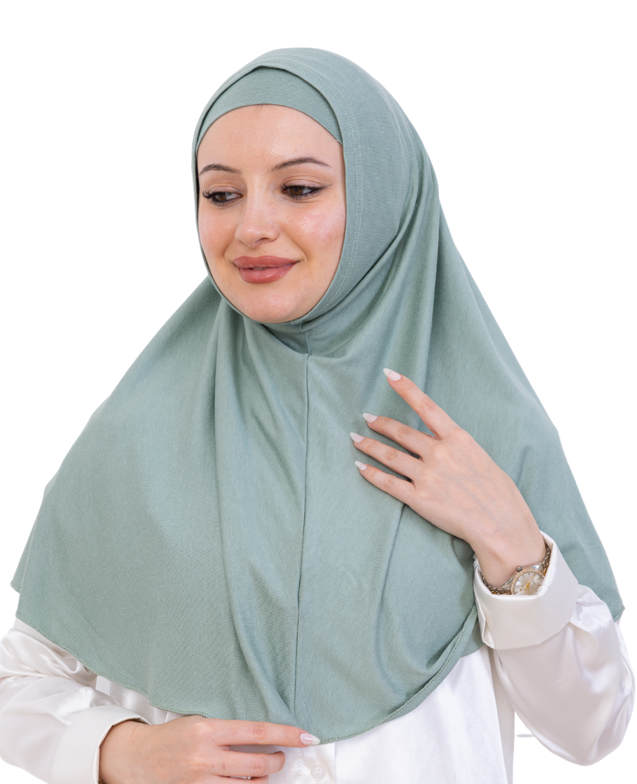 Instant Hijab With Cap Non Pleated - Black