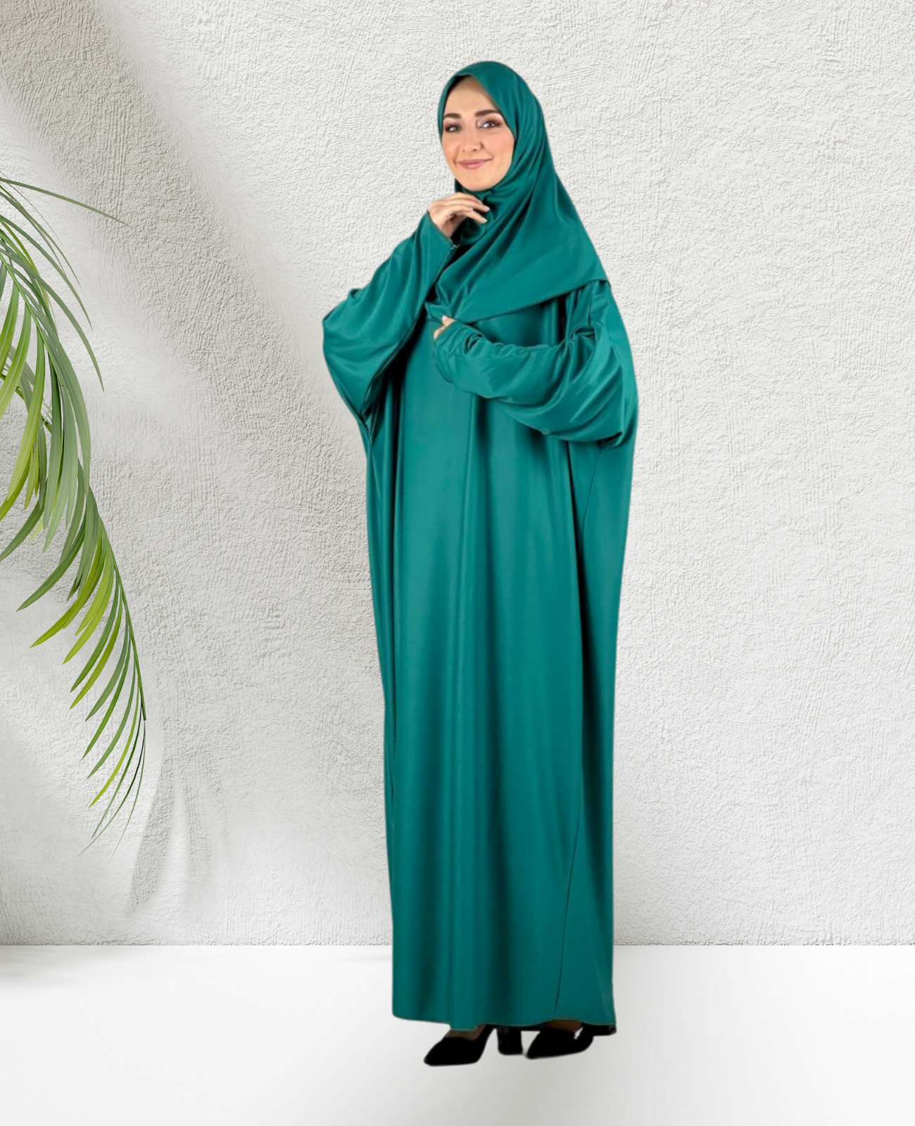 Women Prayers Clothes with Hijab Muslim Outfits Long Robe Abaya Turkish Islamic Dresses Dubai Kaftan with Rosary